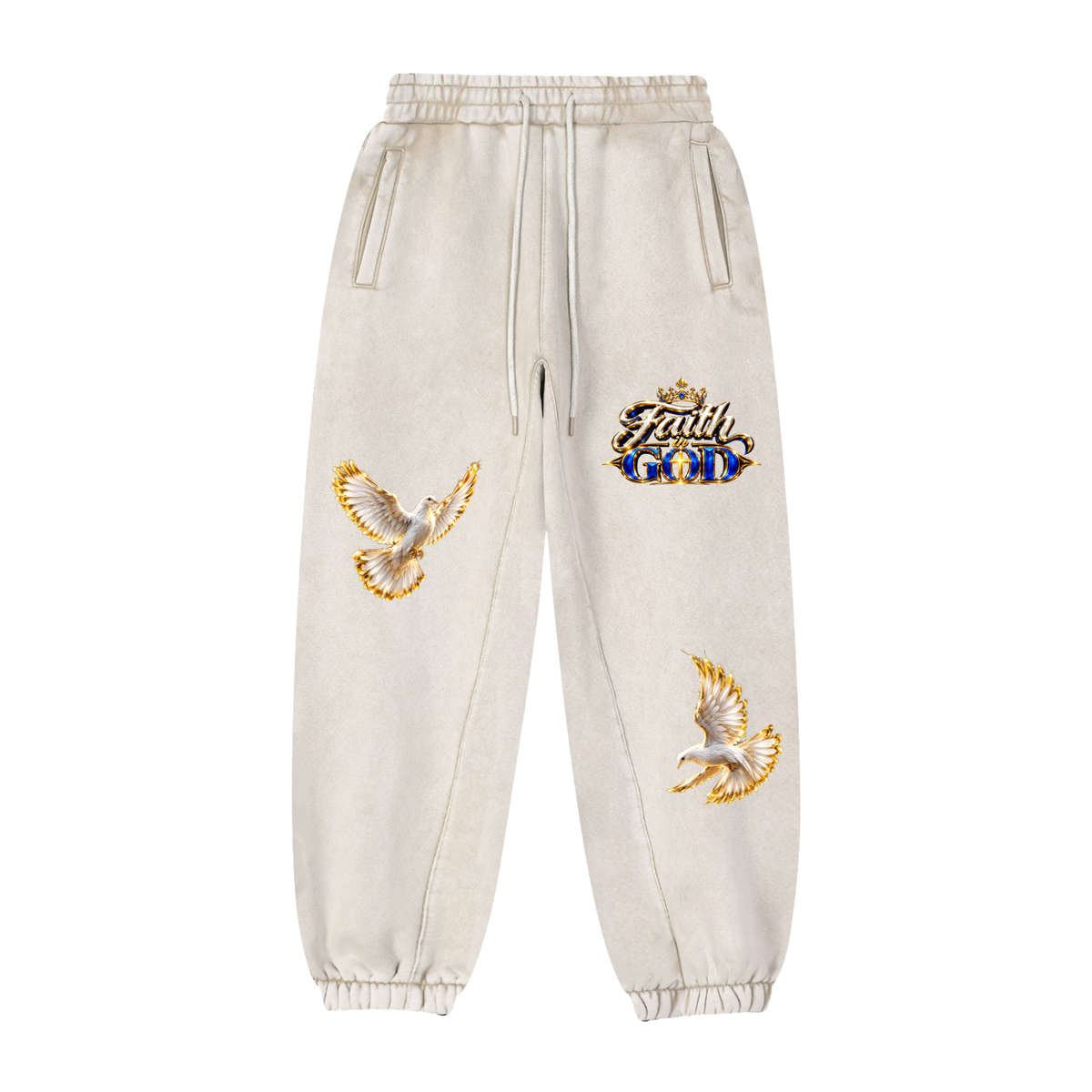 “JESUS IS KING” Fleeced Jogger Sweatpants