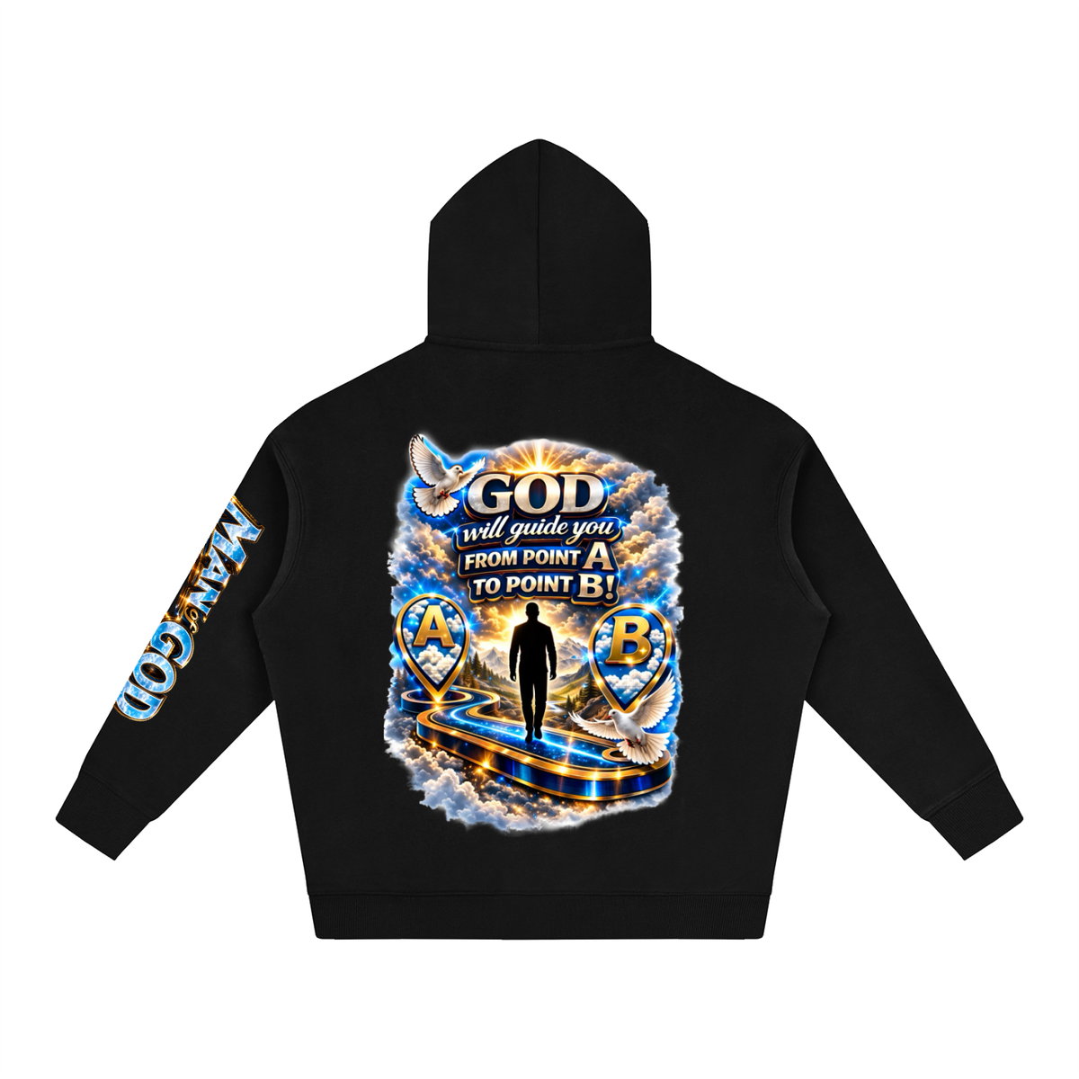 Man of GOD Walk by Faith Oversize Fleeced Hoodie