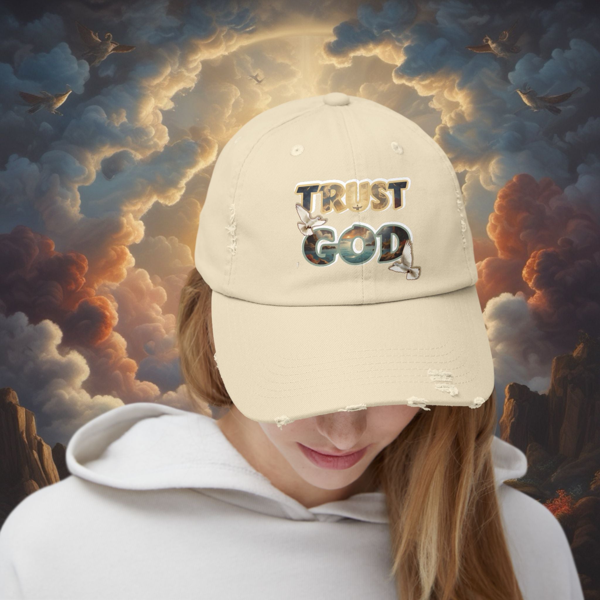 “TRUST GOD” Distressed Cap
