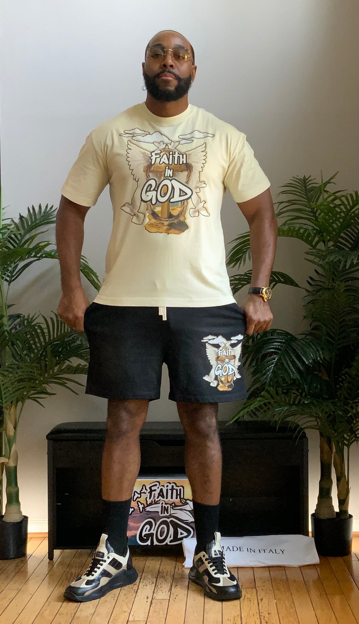 Faith in GOD Vintage Washed Oversized Tee