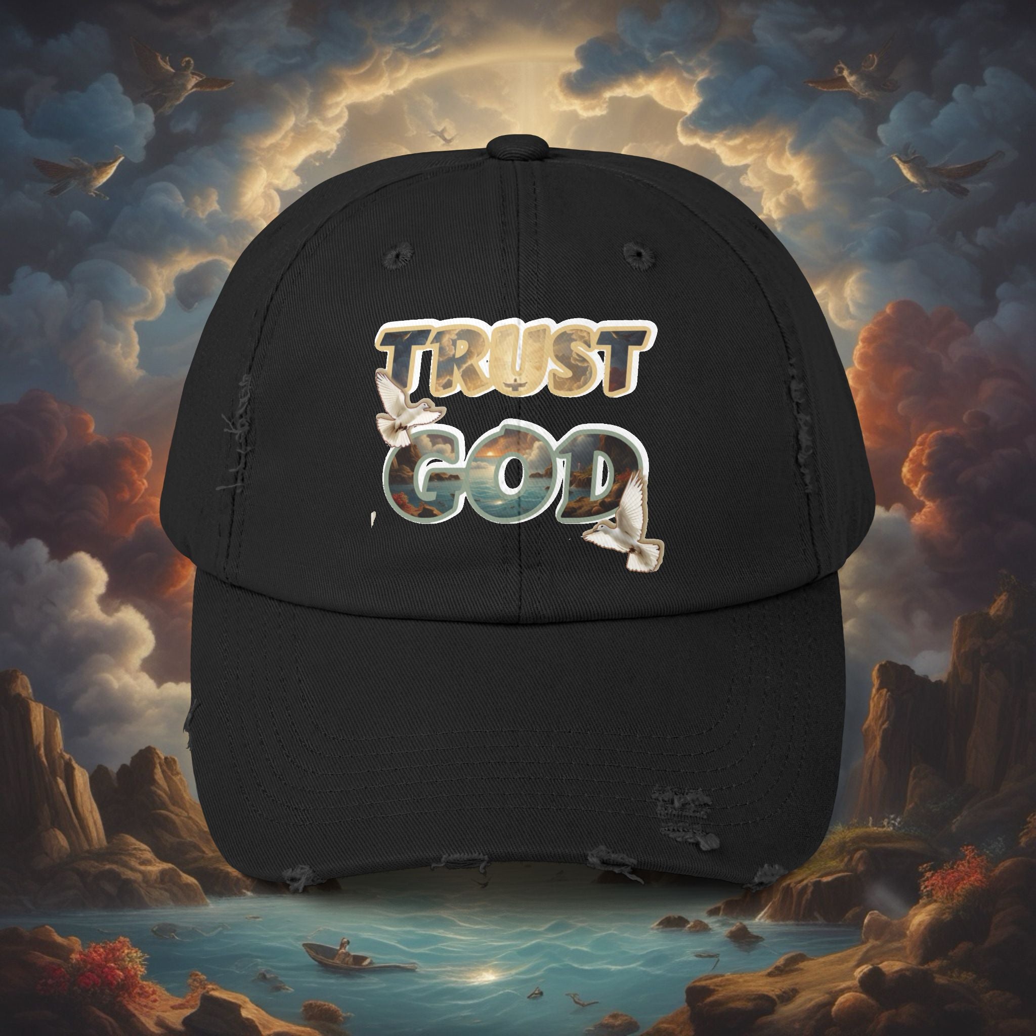 “TRUST GOD” Distressed Cap
