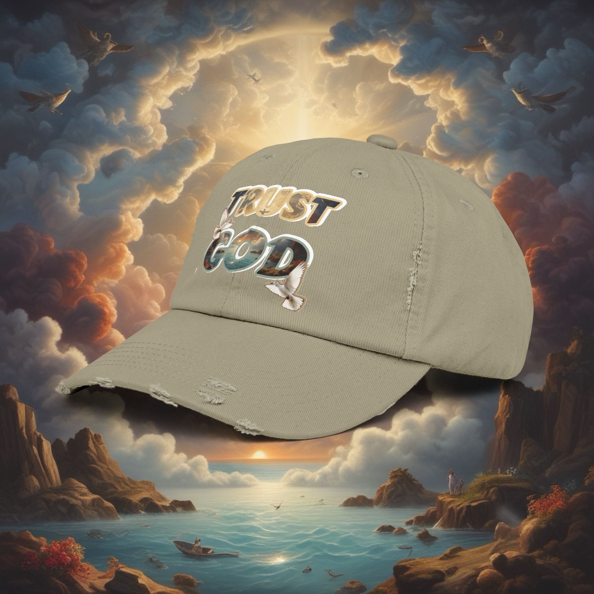 “TRUST GOD” Distressed Cap