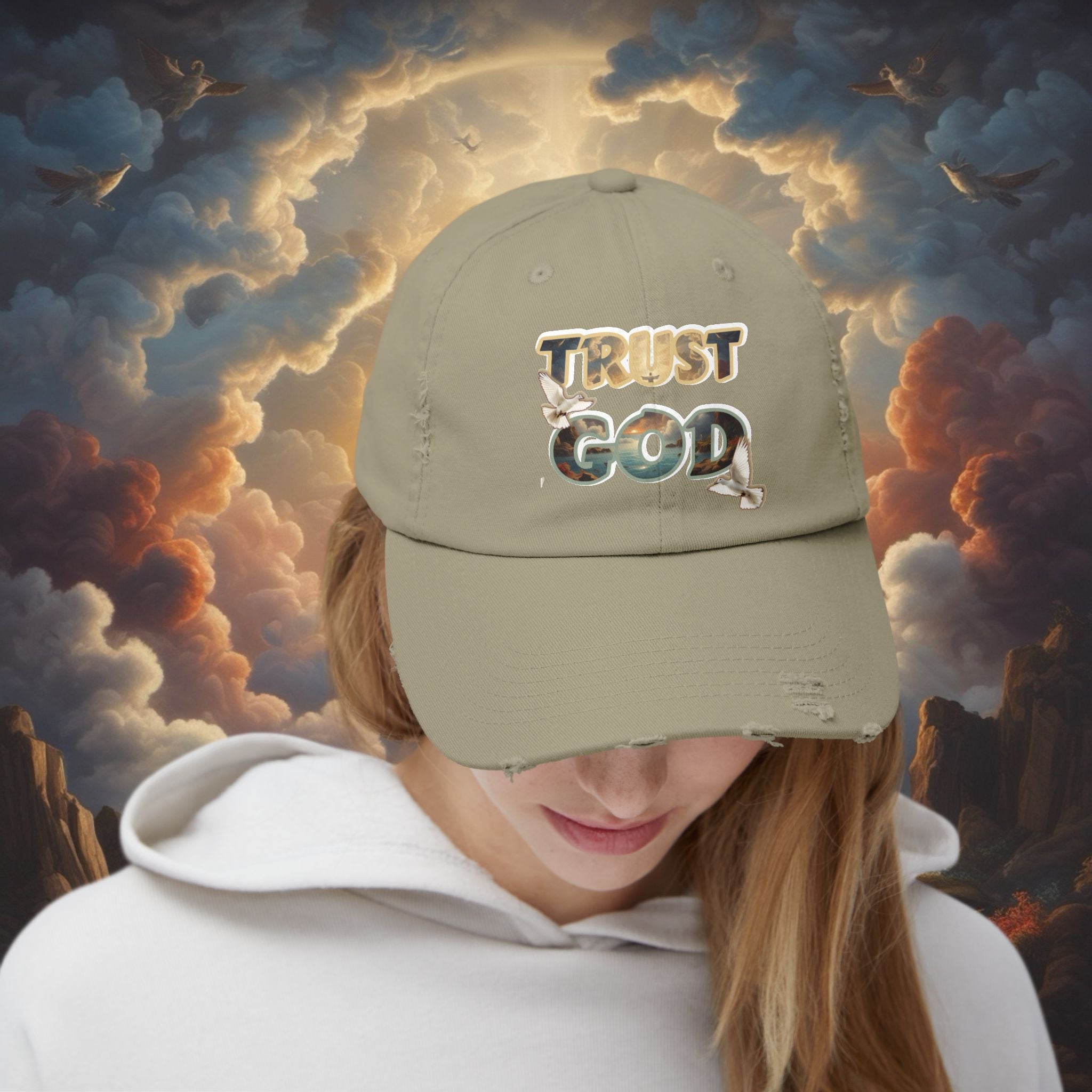 “TRUST GOD” Distressed Cap