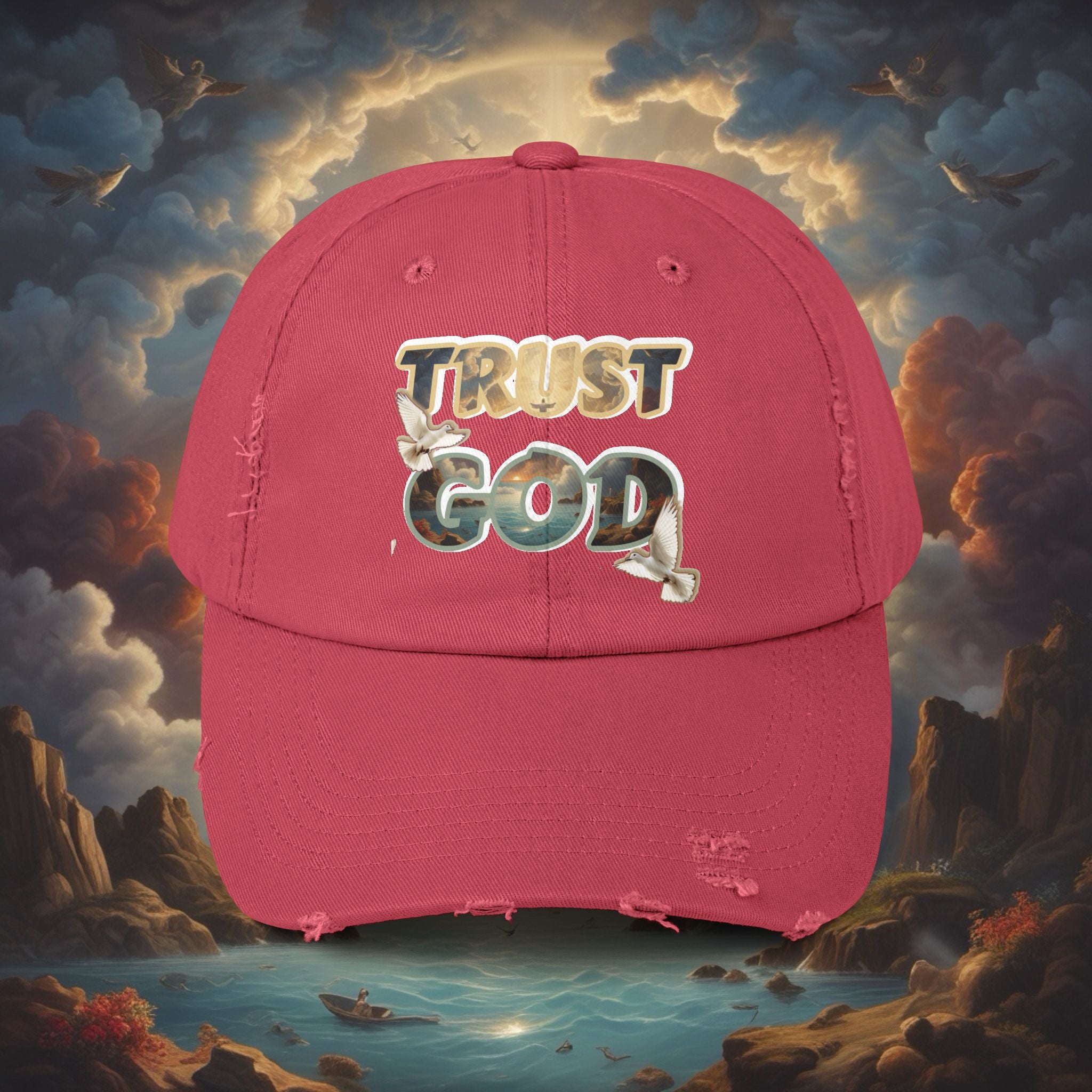 “TRUST GOD” Distressed Cap