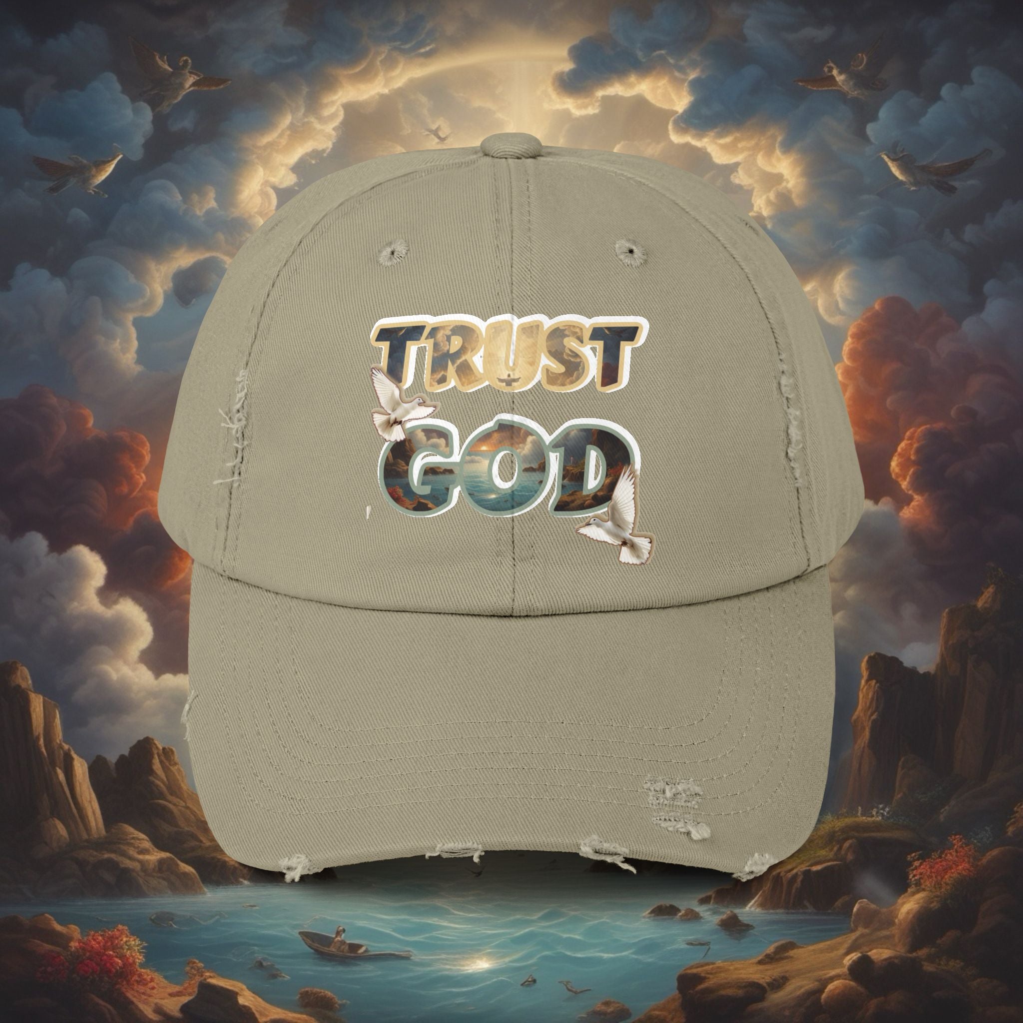 “TRUST GOD” Distressed Cap
