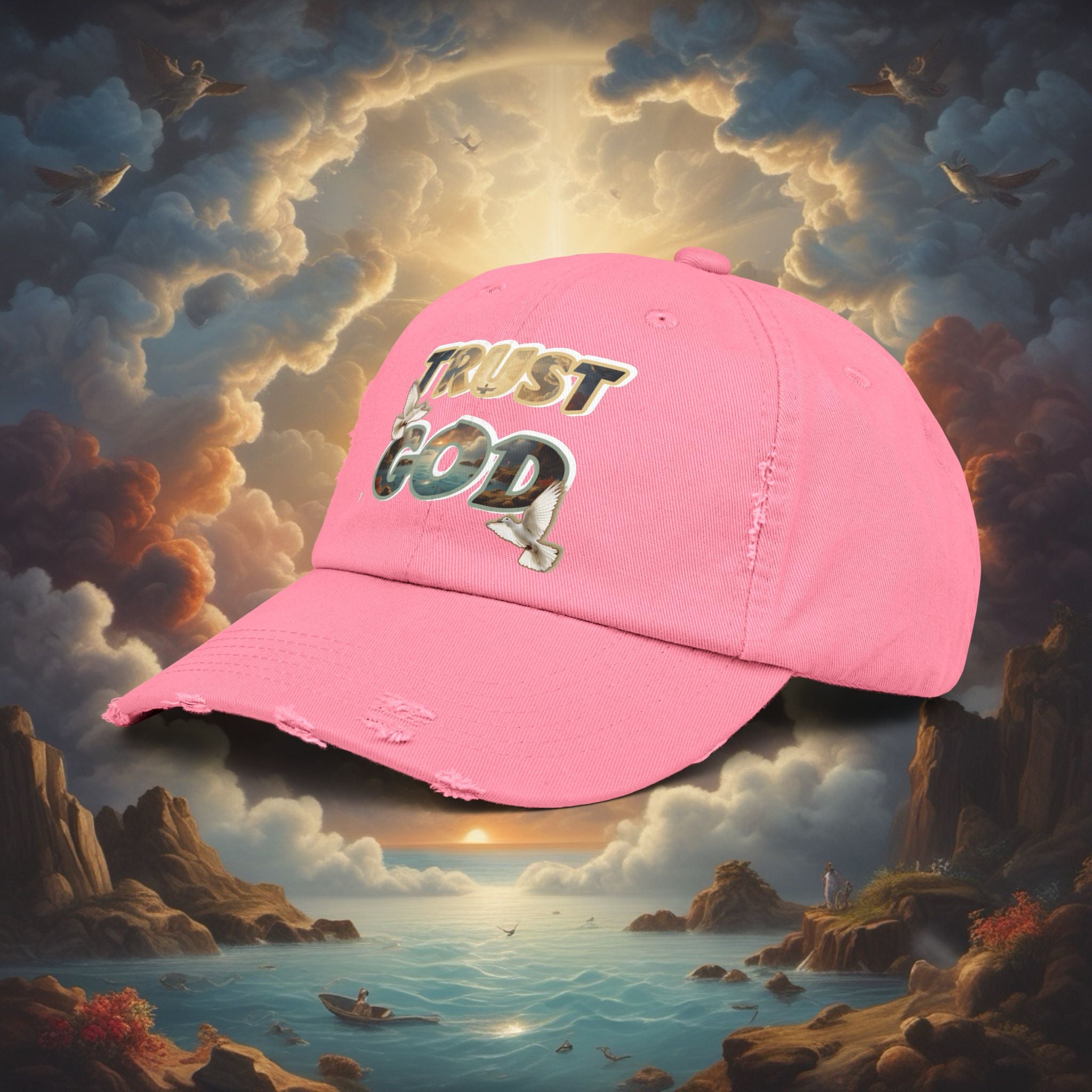 “TRUST GOD” Distressed Cap