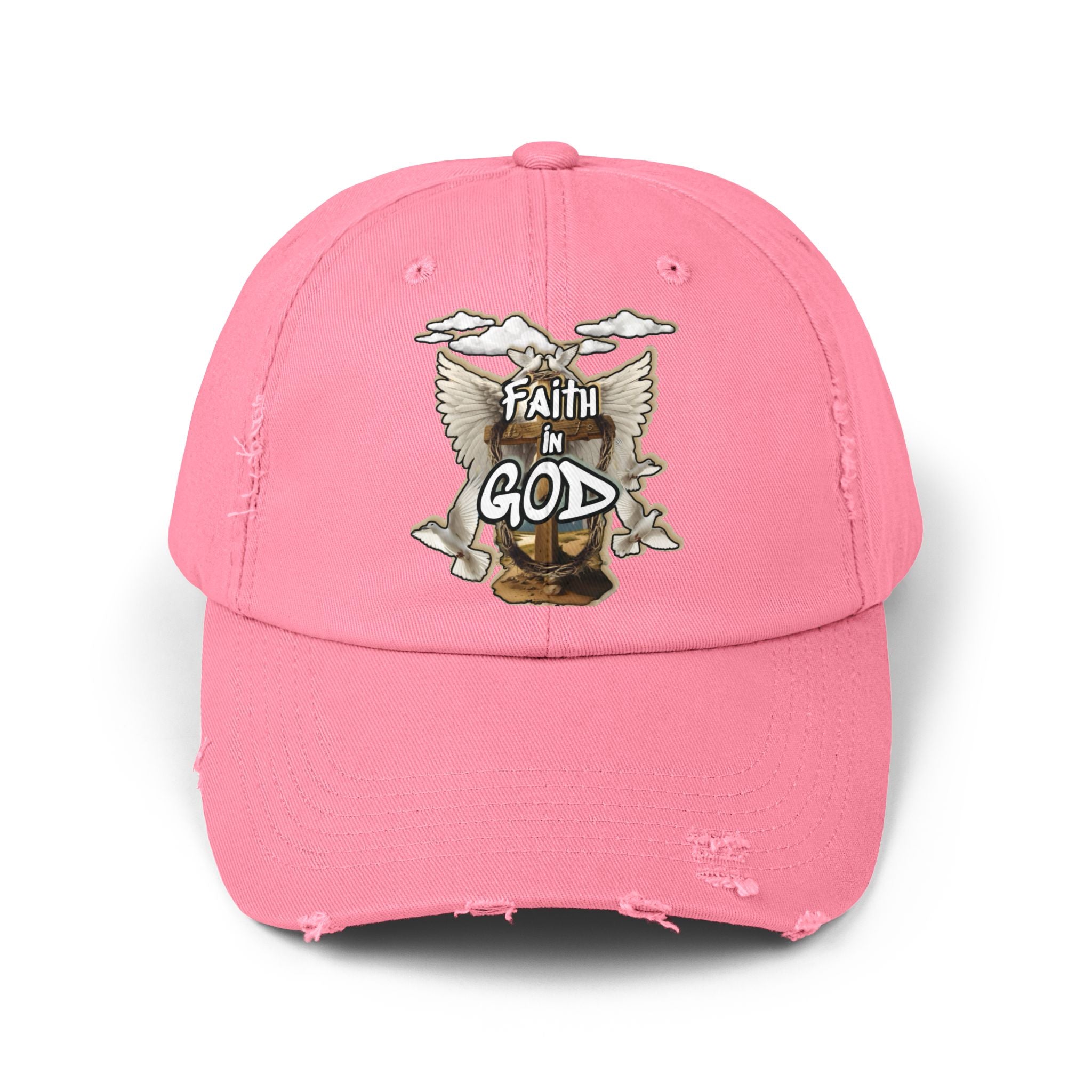 "Faith in God" Distressed Hat