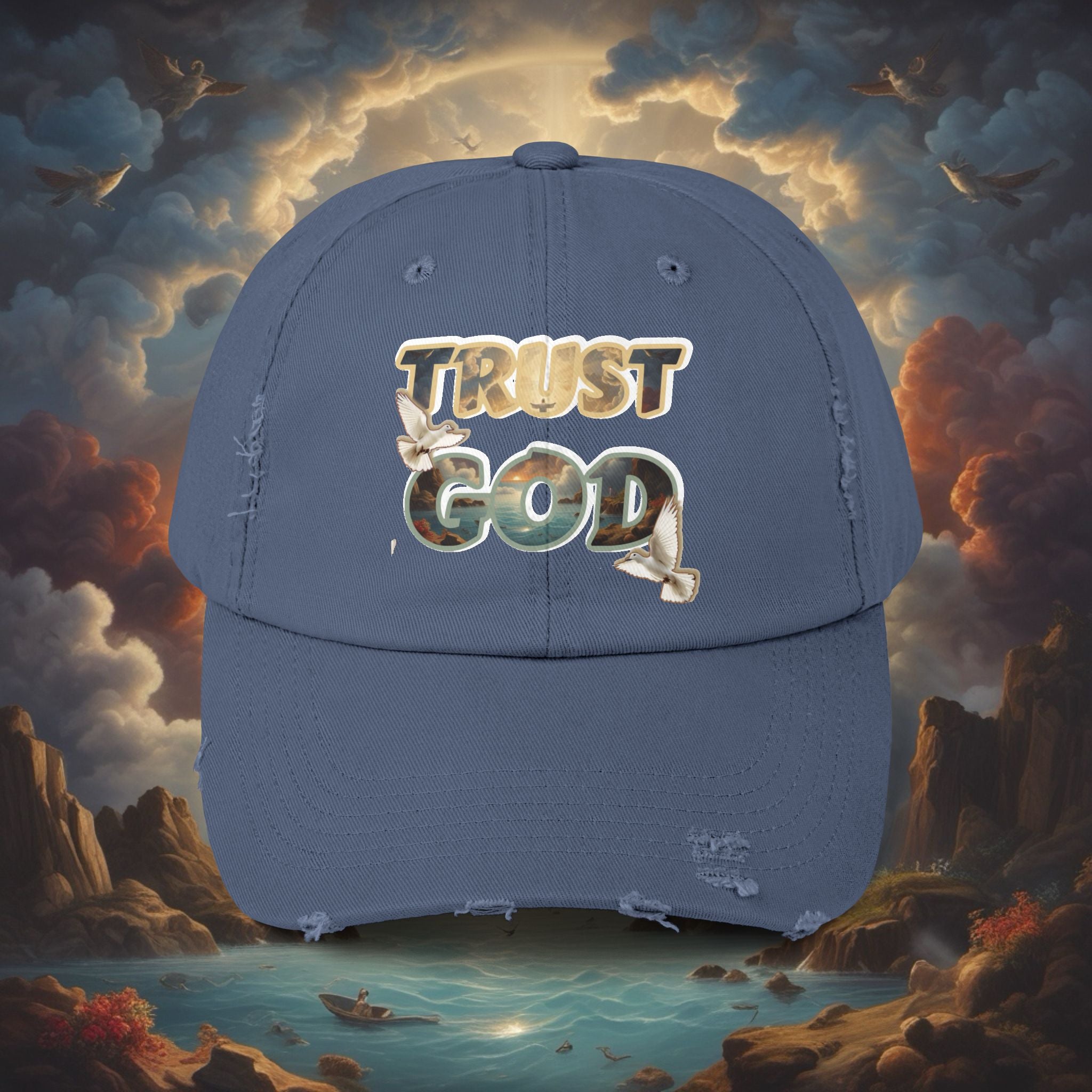 “TRUST GOD” Distressed Cap