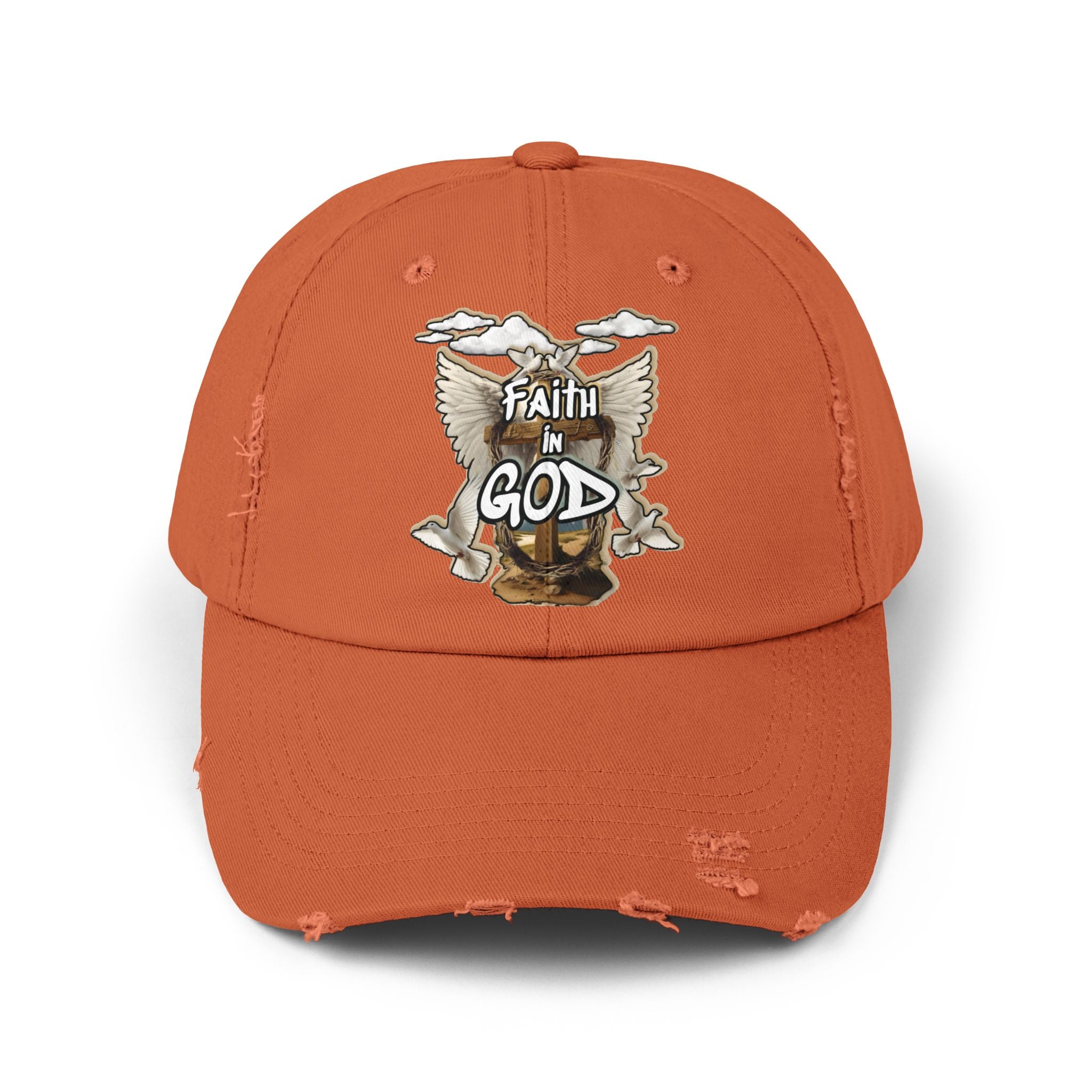 "Faith in God" Distressed Hat