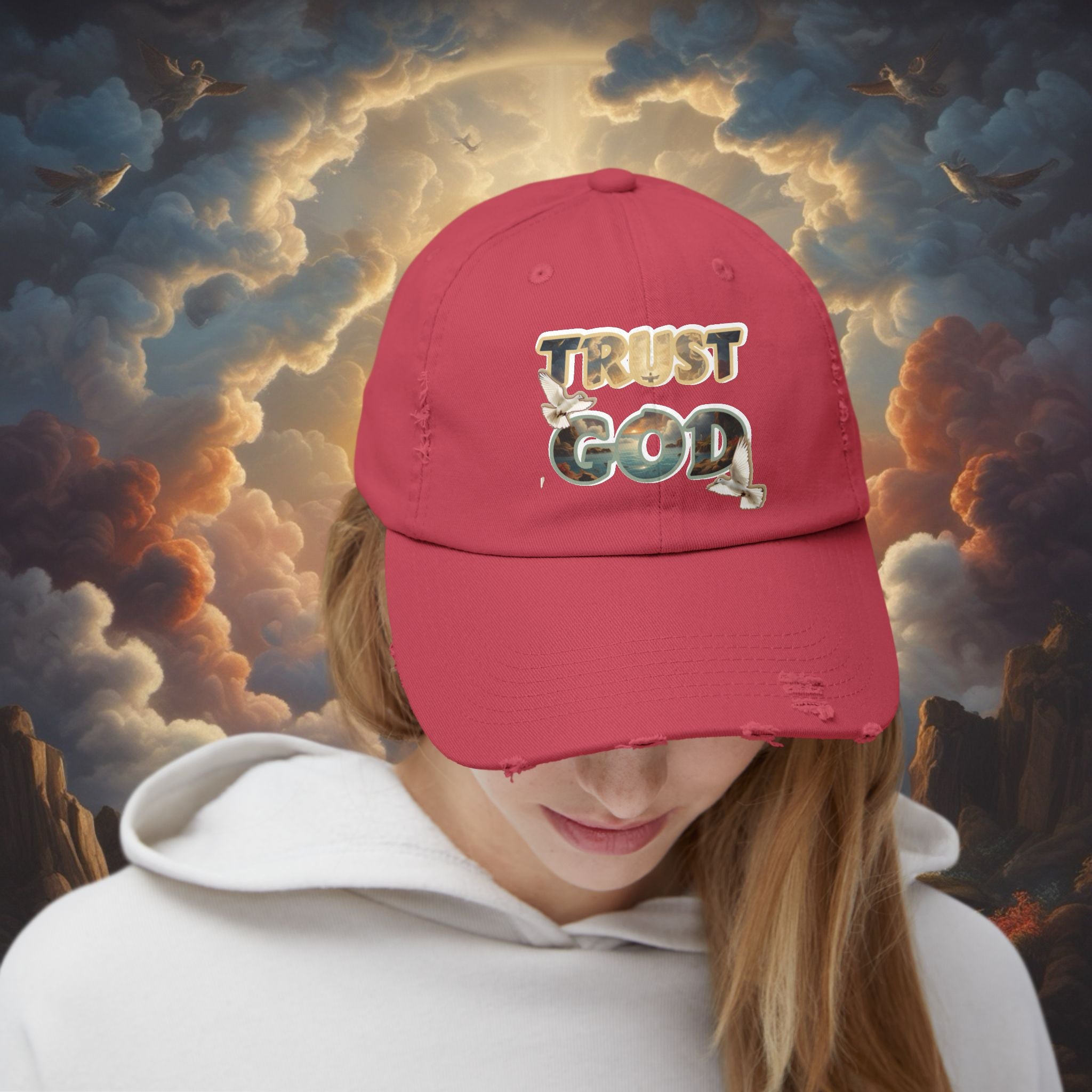 “TRUST GOD” Distressed Cap