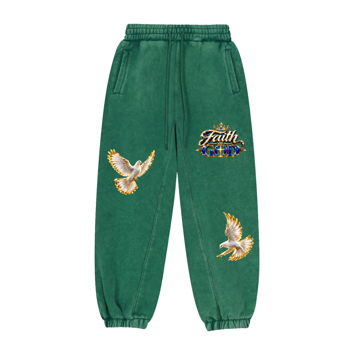 “JESUS IS KING” Fleeced Jogger Sweatpants