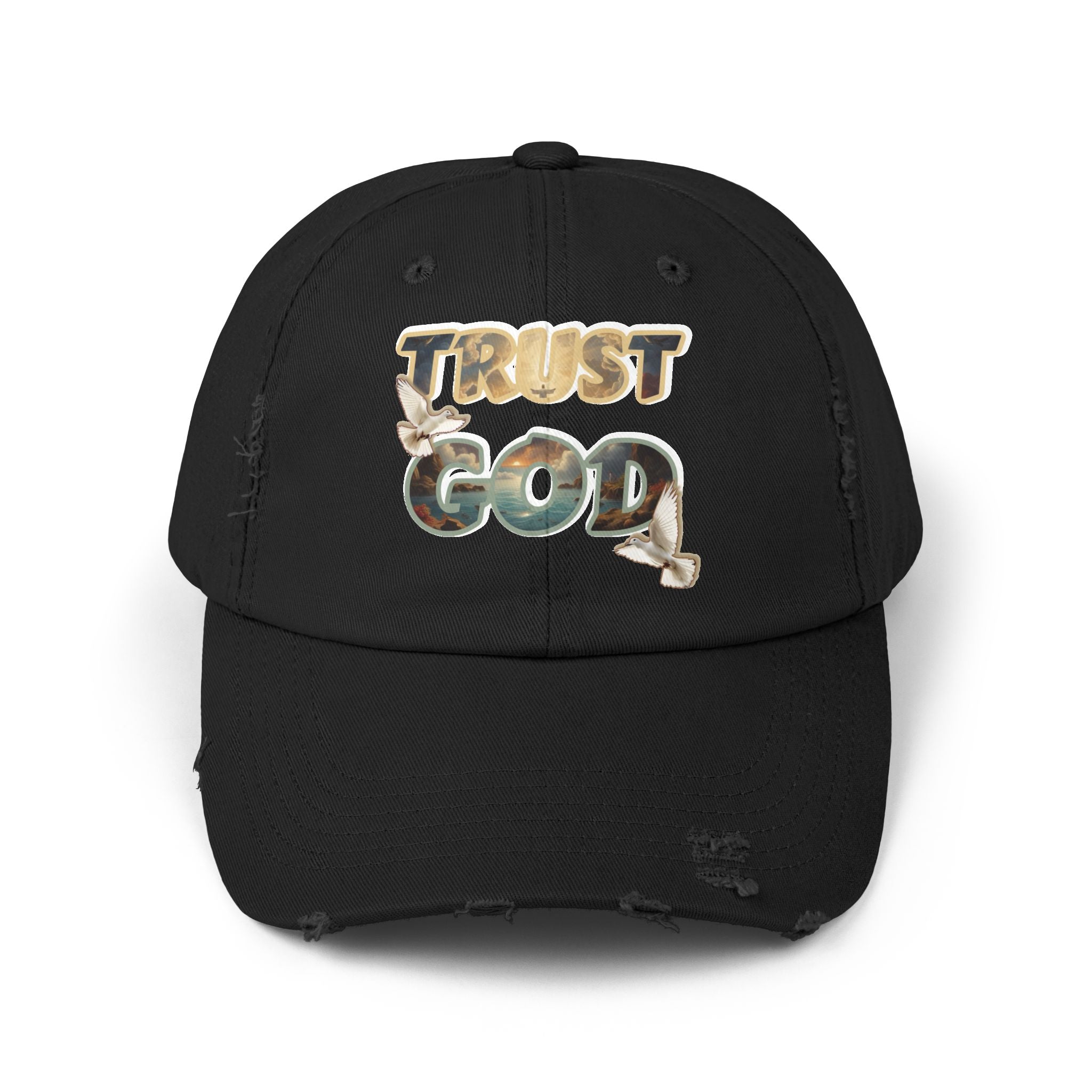 “TRUST GOD” Distressed Hat