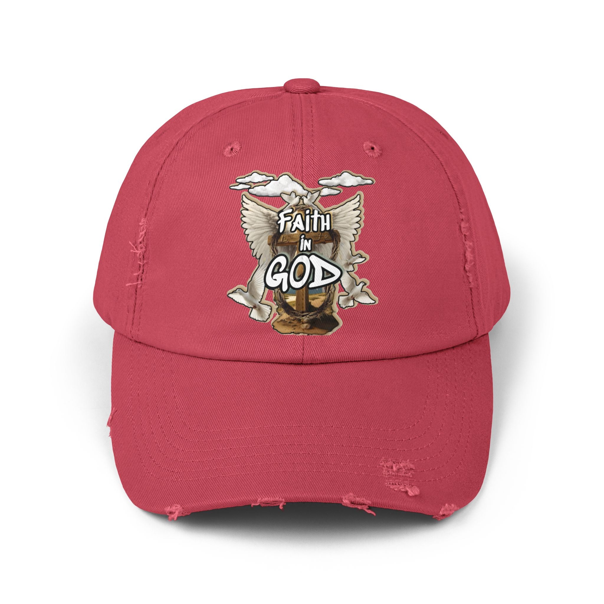 "Faith in God" Distressed Hat