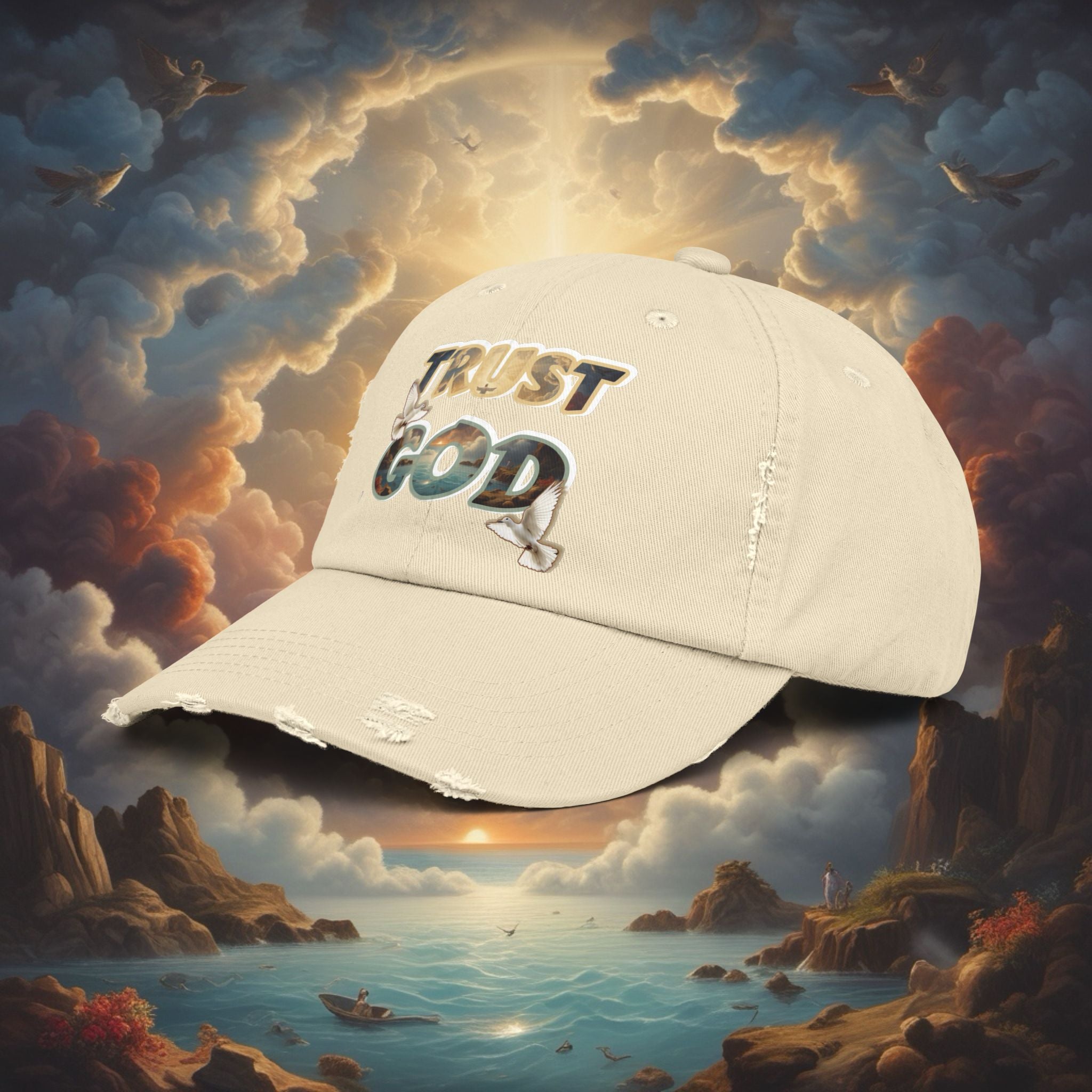 “TRUST GOD” Distressed Cap