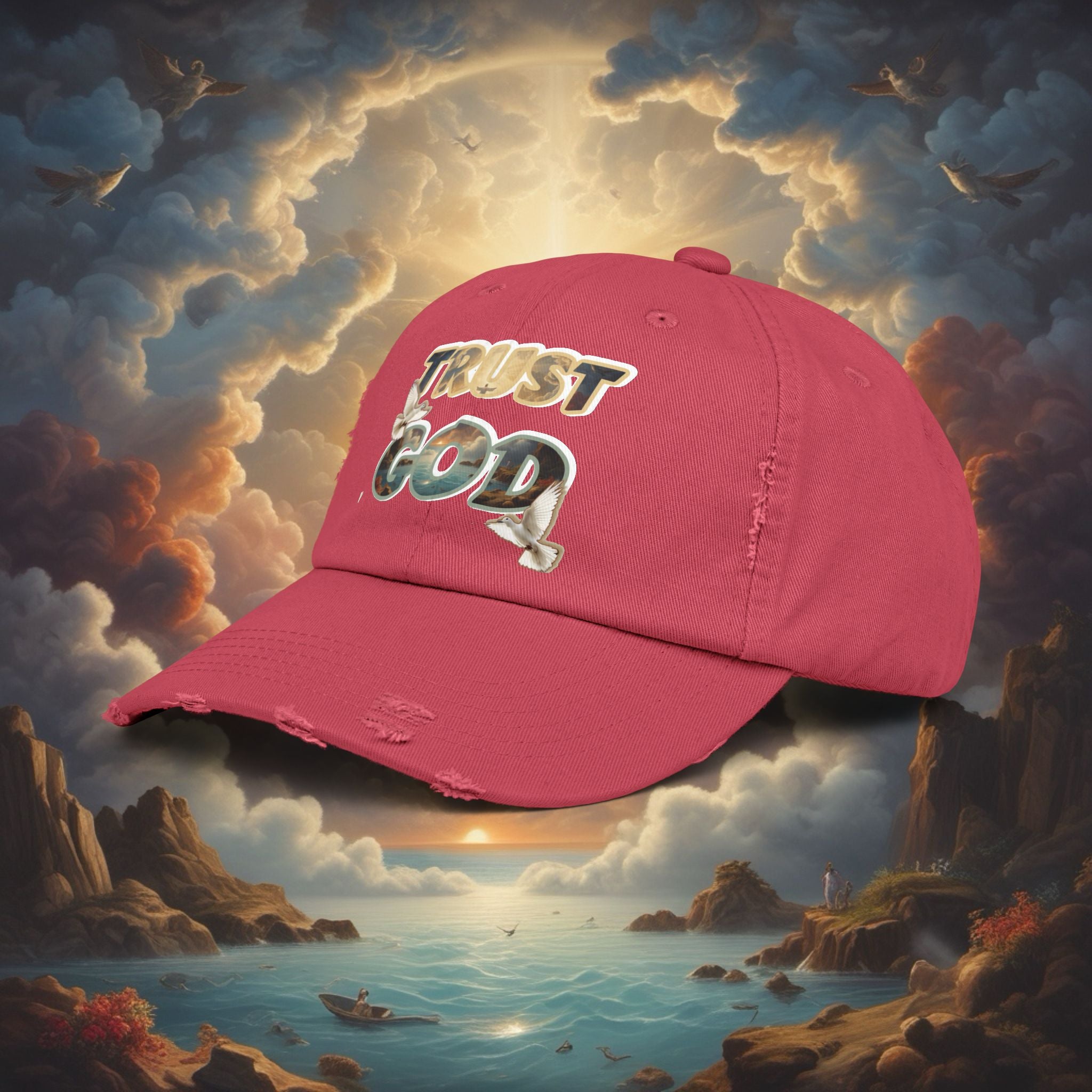 “TRUST GOD” Distressed Cap