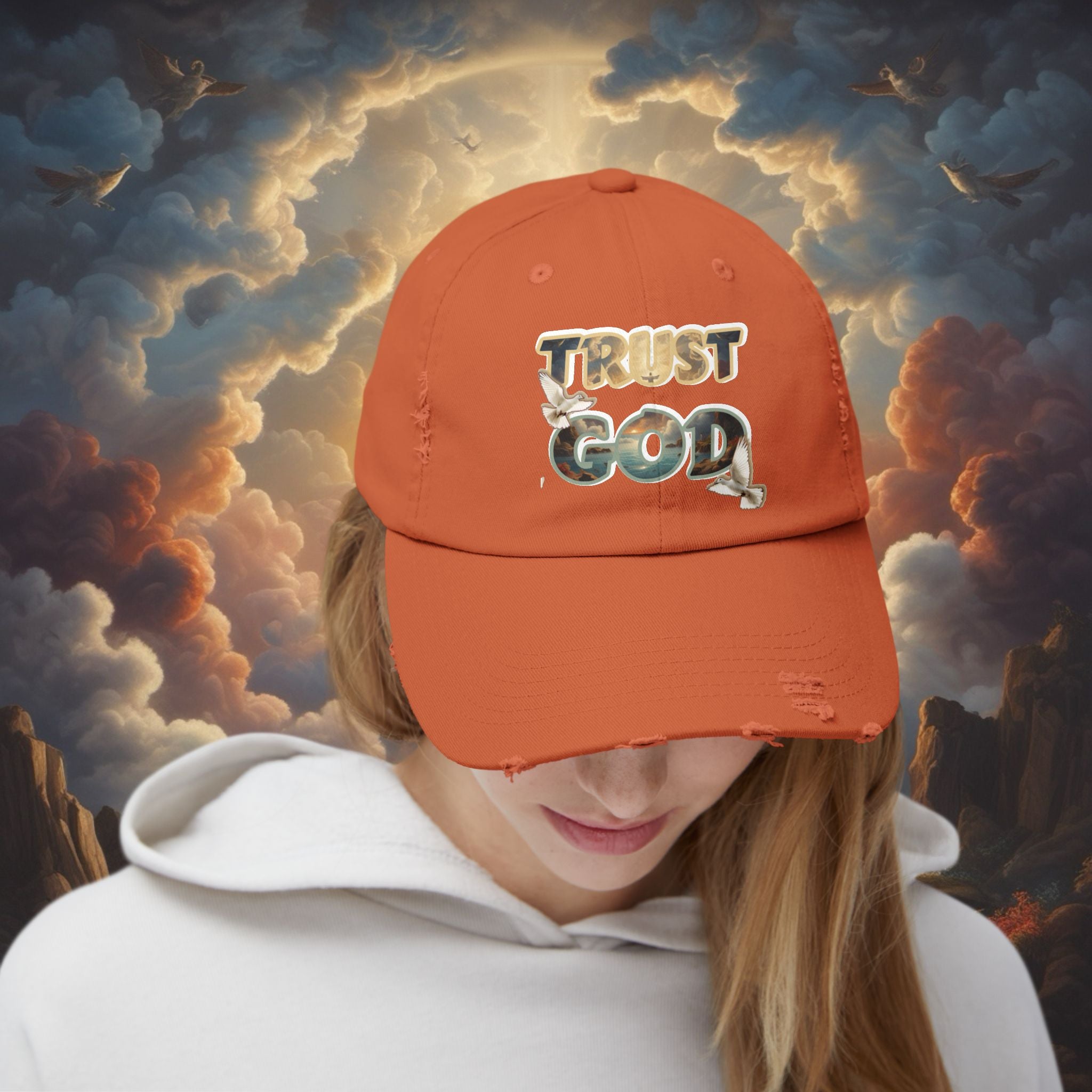 “TRUST GOD” Distressed Cap