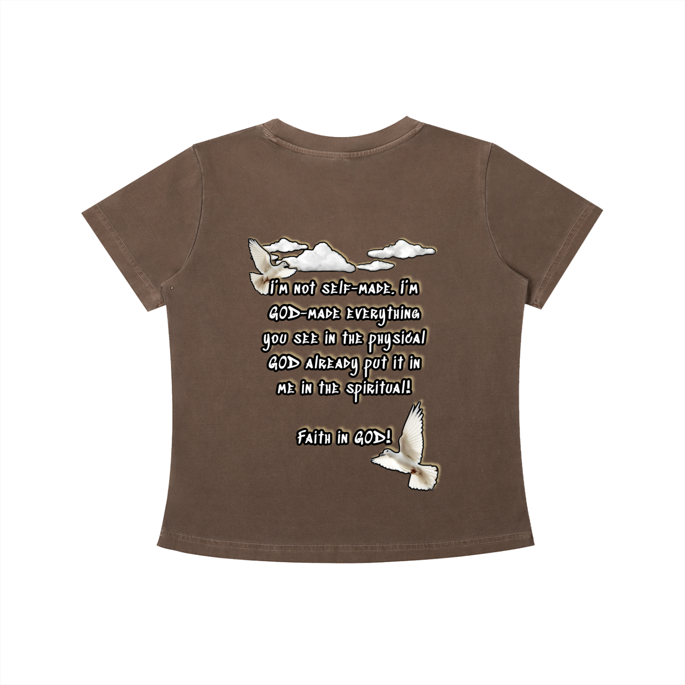 Women’s Faith in GOD Vintage Wash Slim Fit T-shirt