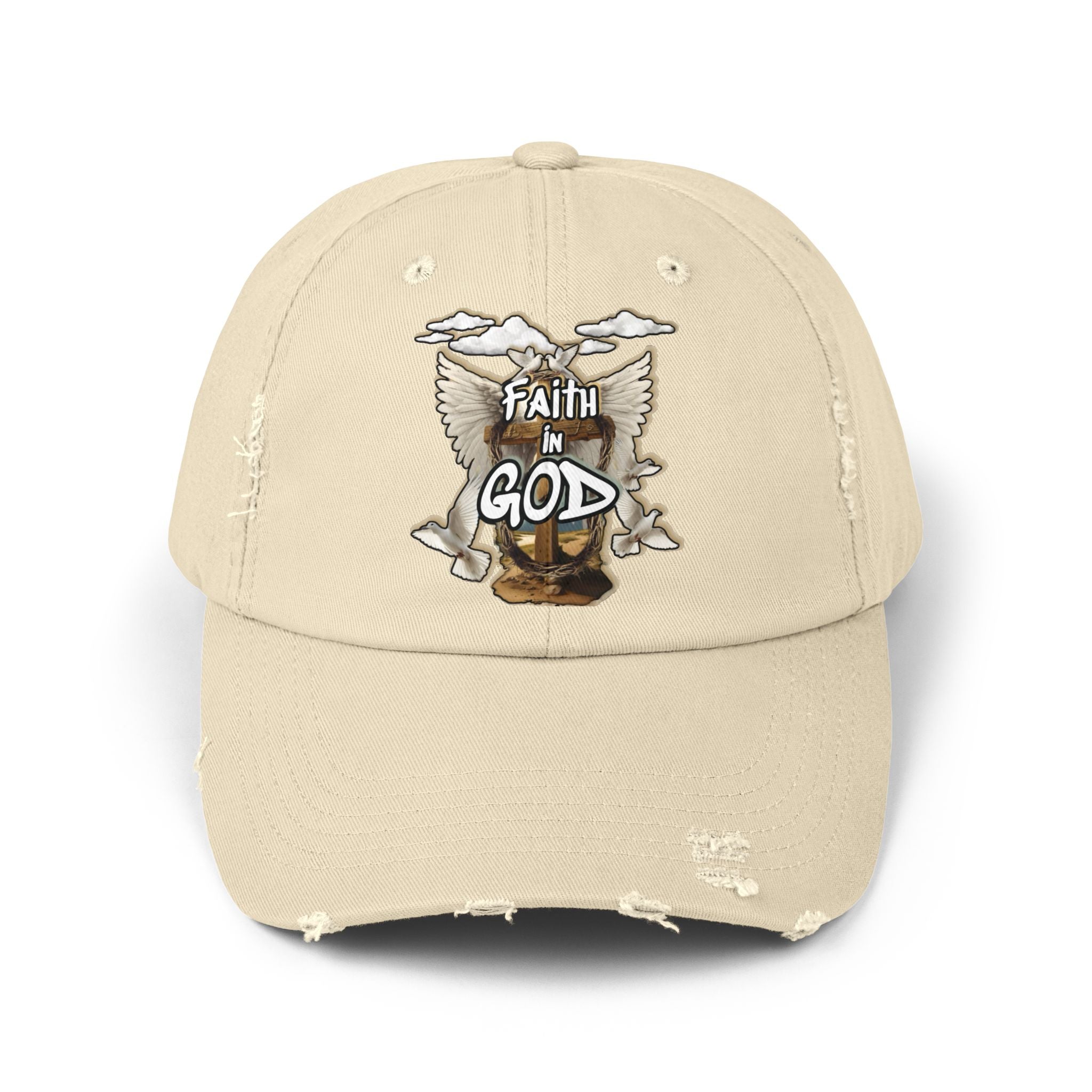 "Faith in God" Distressed Hat