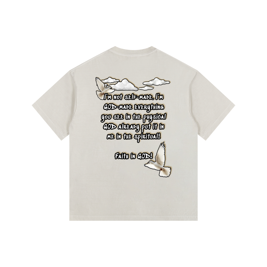 Faith in GOD Vintage Washed Oversized Tee