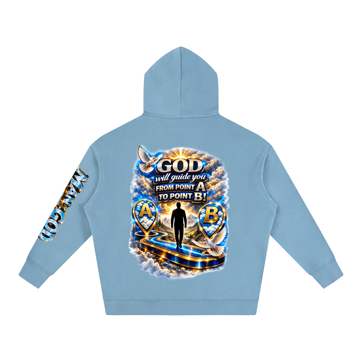 Man of GOD Walk by Faith Oversize Fleeced Hoodie