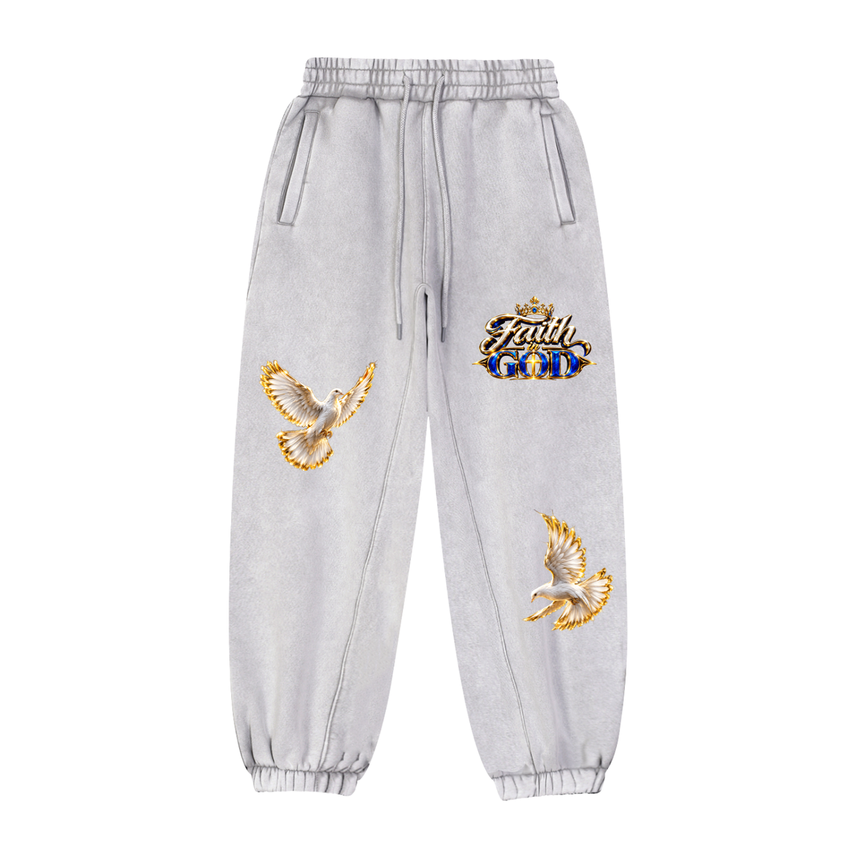 “JESUS IS KING” Fleeced Jogger Sweatpants