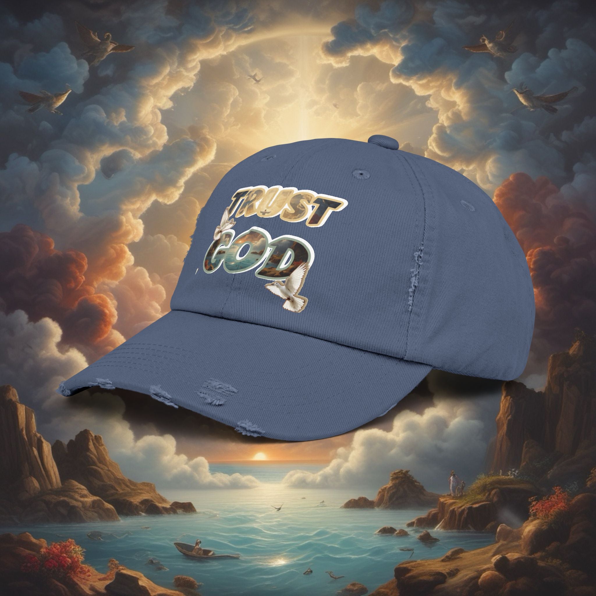 “TRUST GOD” Distressed Cap