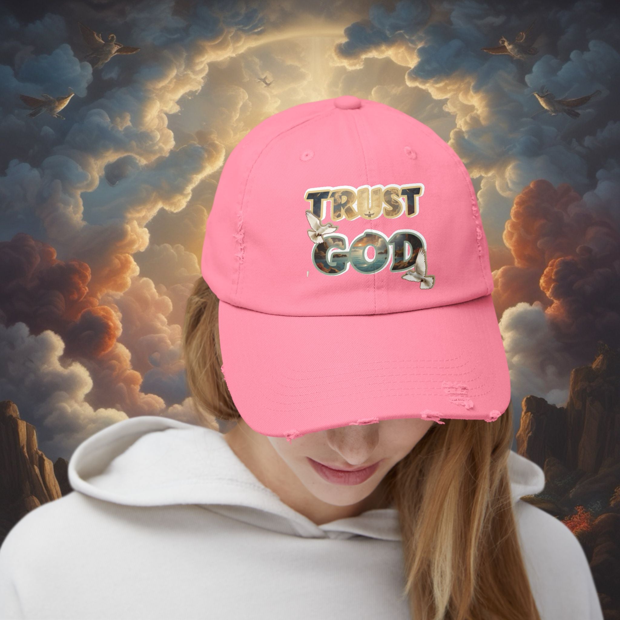 “TRUST GOD” Distressed Cap
