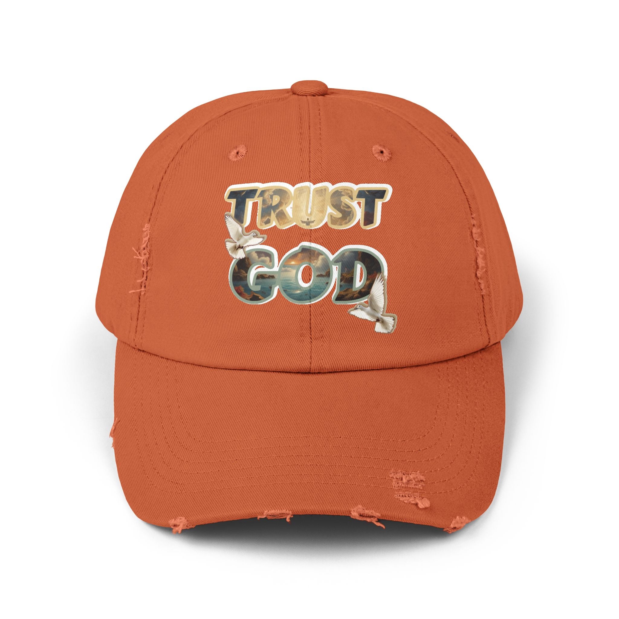 “TRUST GOD” Distressed Hat