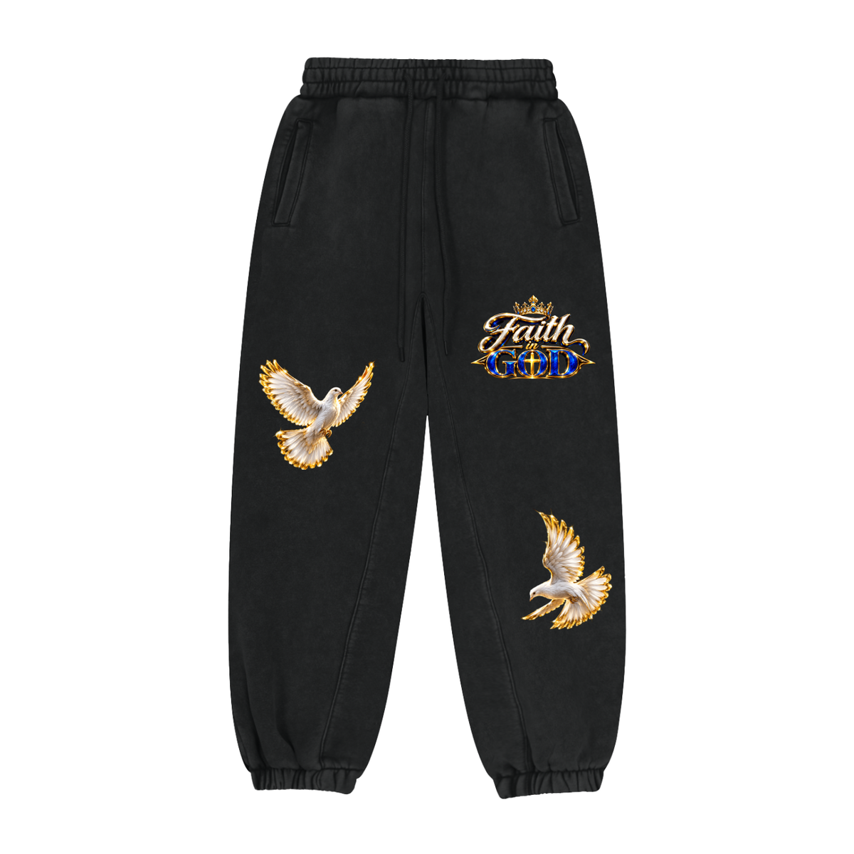 “JESUS IS KING” Fleeced Jogger Sweatpants