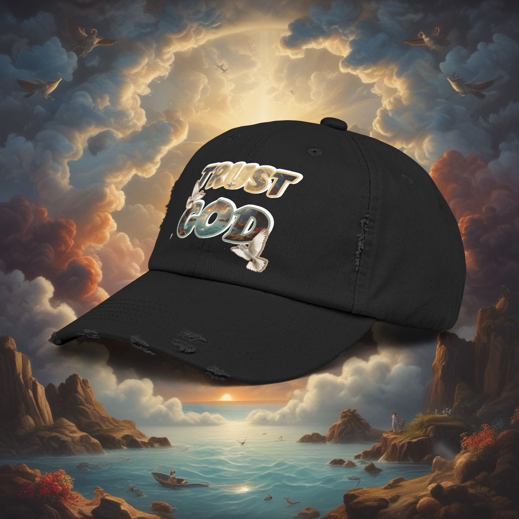 “TRUST GOD” Distressed Cap
