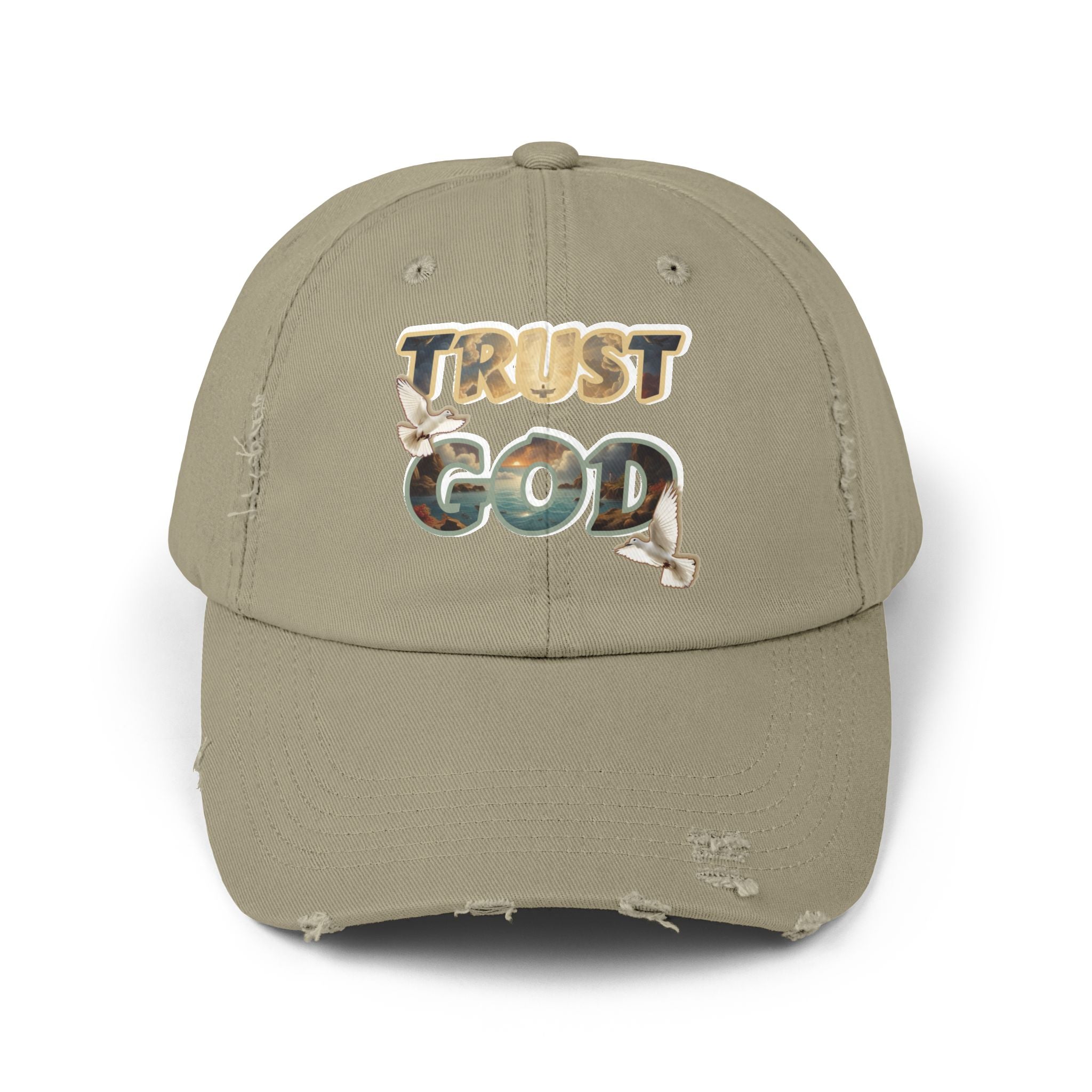 “TRUST GOD” Distressed Hat