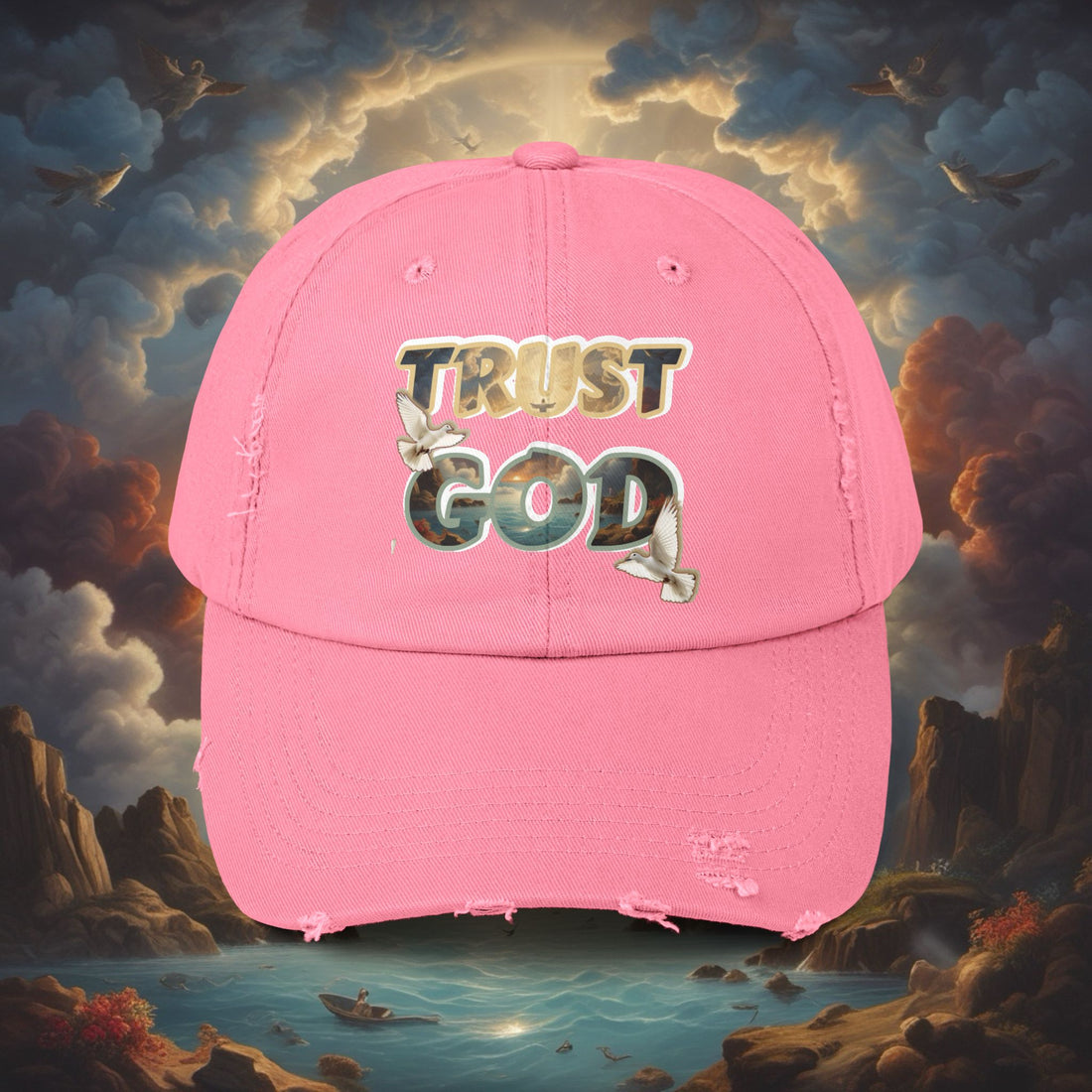 “TRUST GOD” Distressed Cap