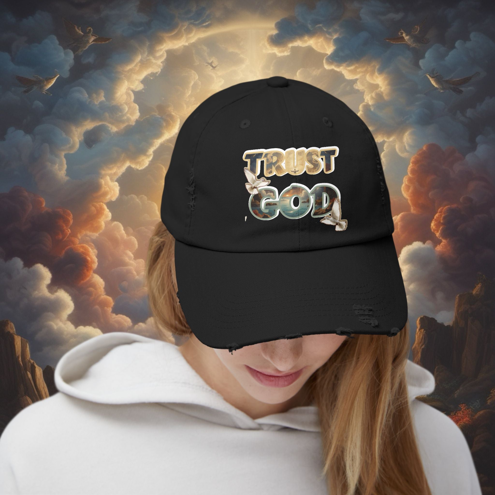 “TRUST GOD” Distressed Cap