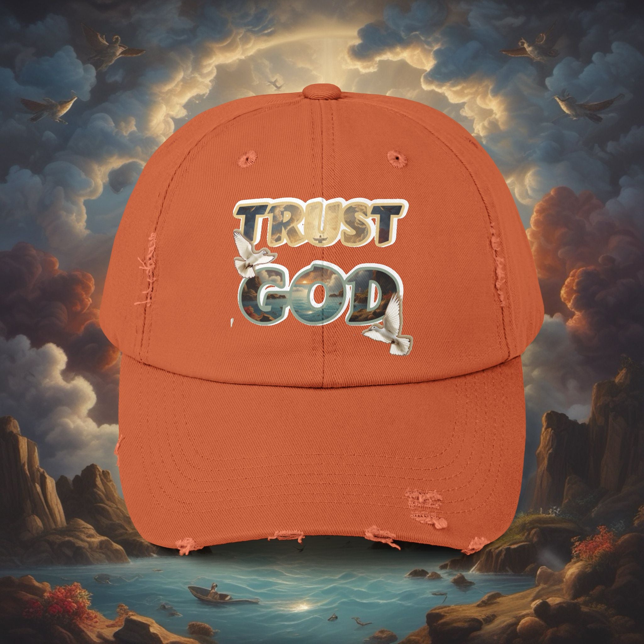 “TRUST GOD” Distressed Cap