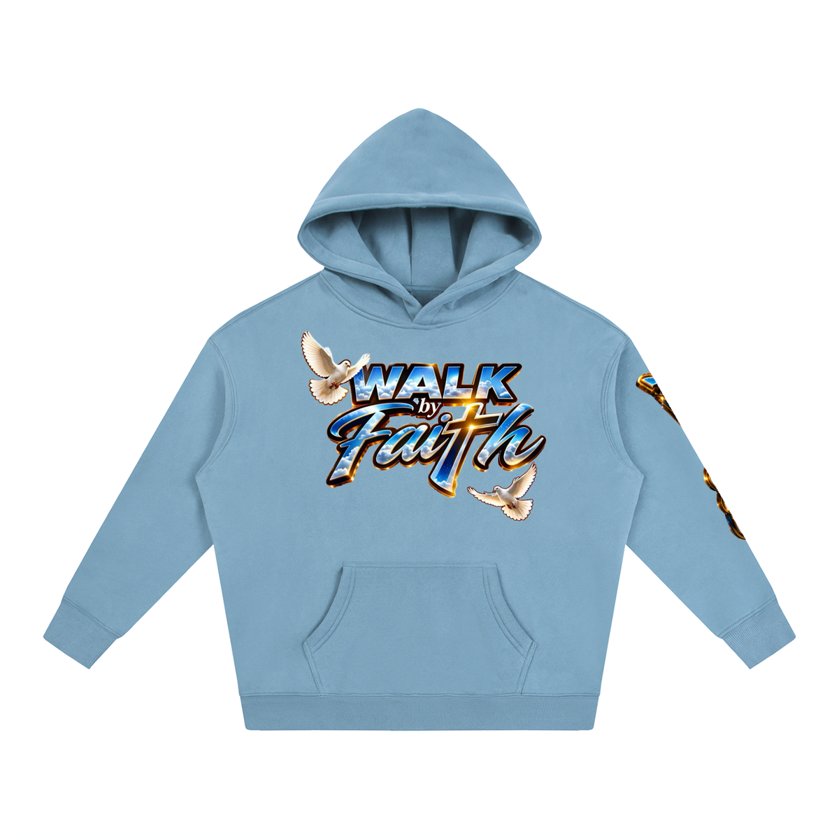 Man of GOD Walk by Faith Oversize Fleeced Hoodie