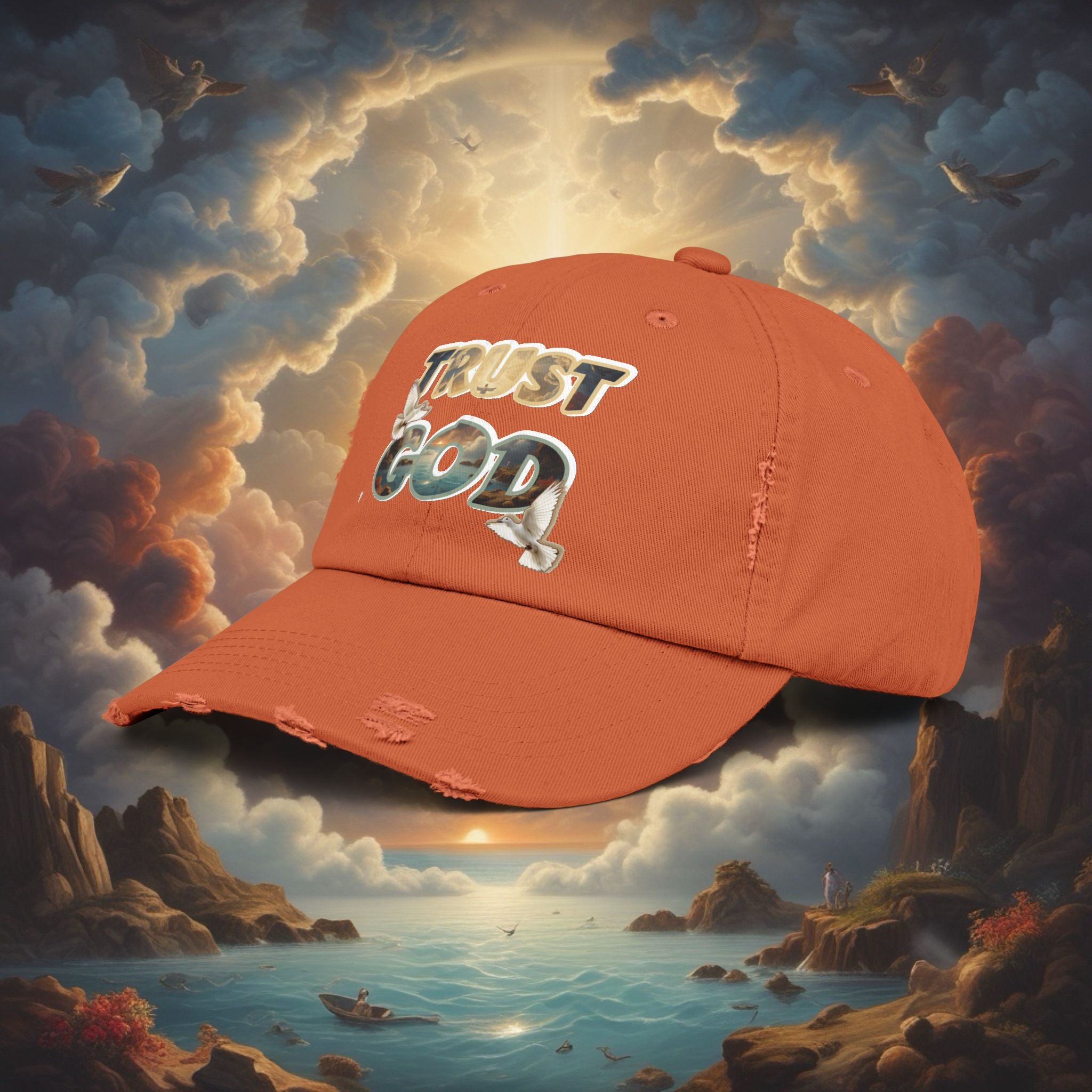“TRUST GOD” Distressed Cap