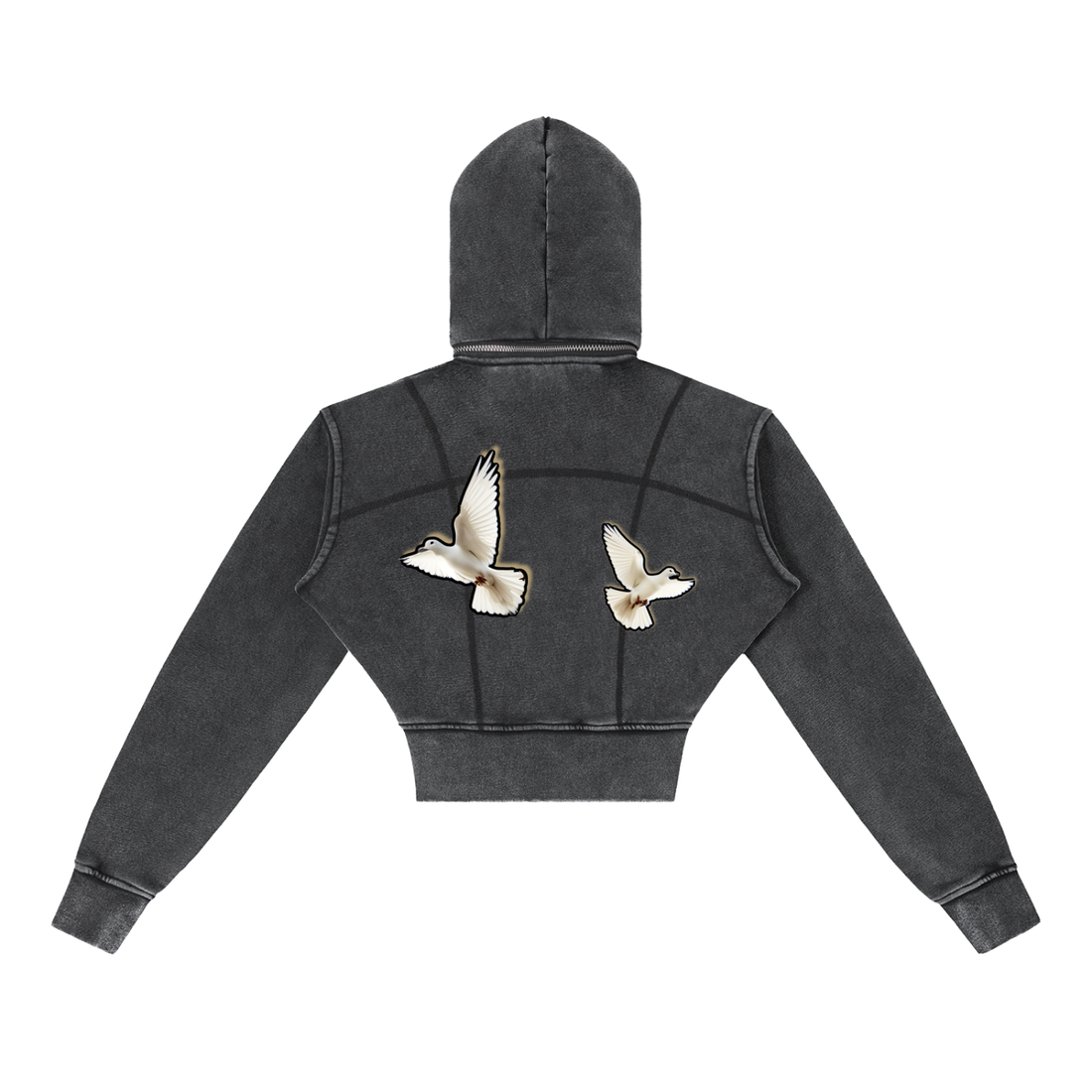 Faith in GOD Vintage Washed Cropped Fleece Hoodie