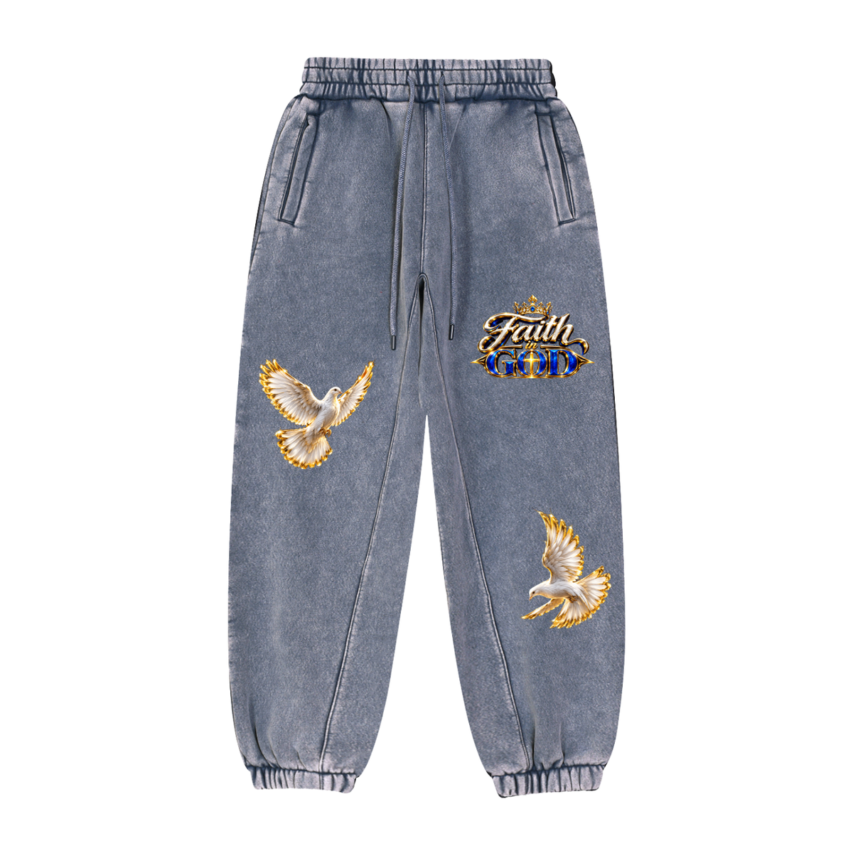 “JESUS IS KING” Fleeced Jogger Sweatpants
