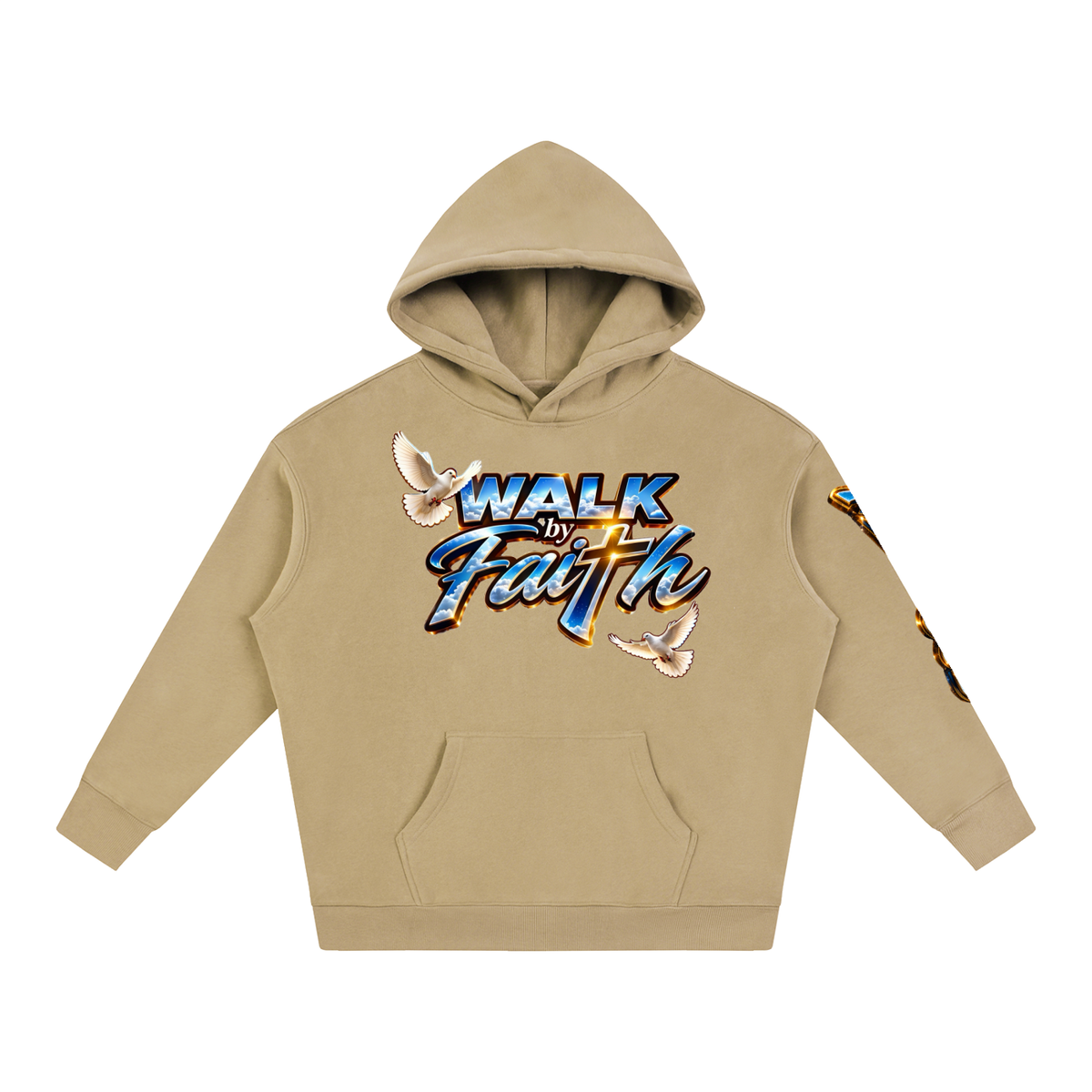 Man of GOD Walk by Faith Oversize Fleeced Hoodie
