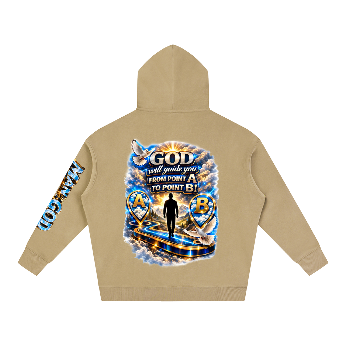 Man of GOD Walk by Faith Oversize Fleeced Hoodie