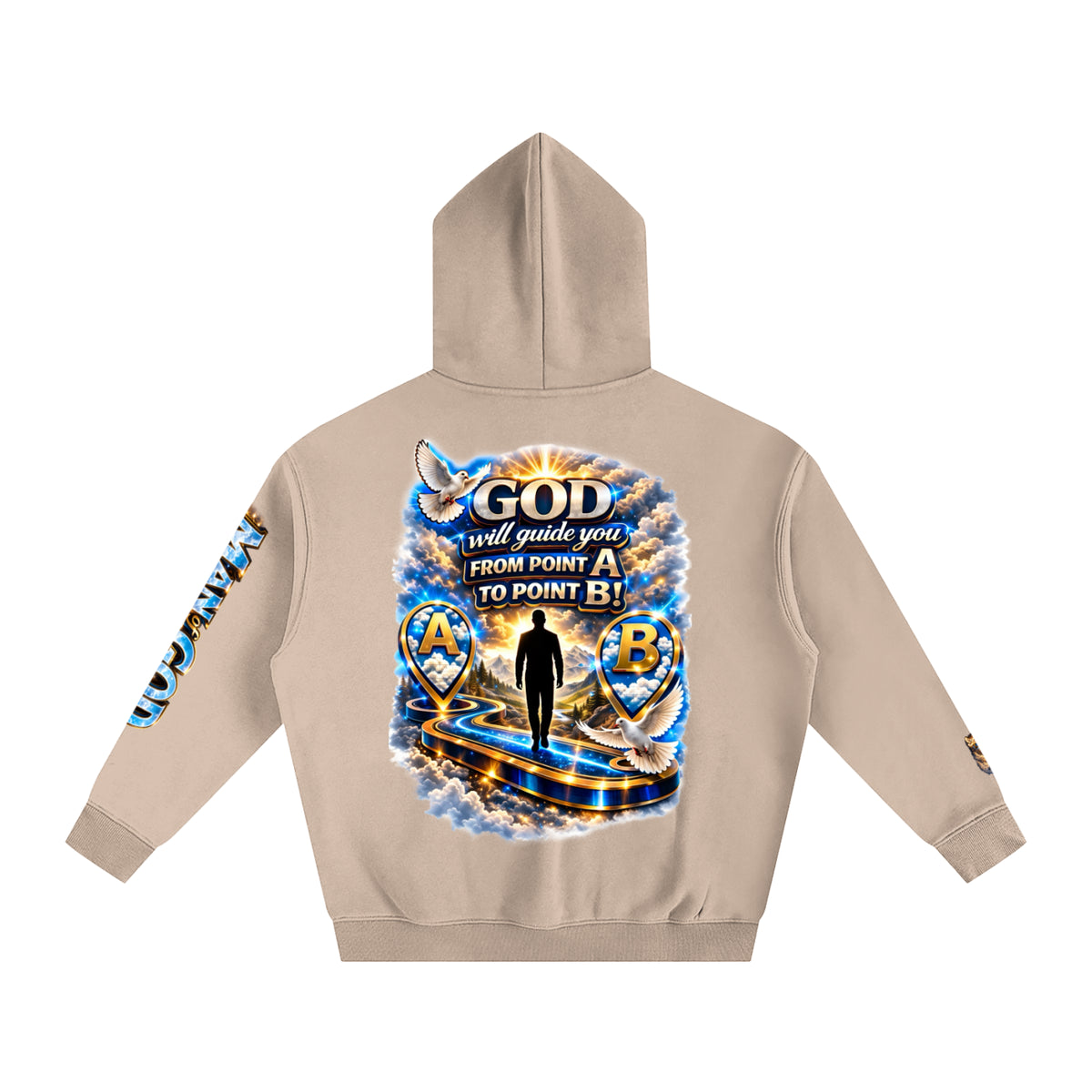 Man of GOD Walk by Faith Oversize Fleeced Hoodie