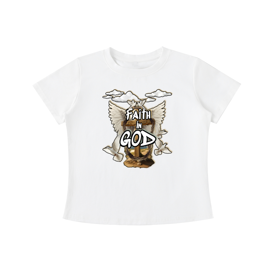 Women’s Faith in GOD Vintage Wash Slim Fit T-shirt