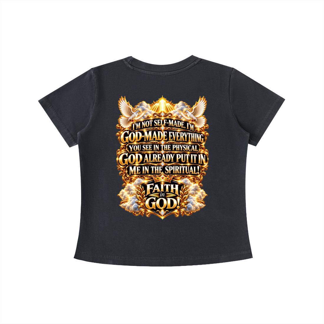 Women’s Faith in GOD Vintage Wash Slim Fit T-shirt