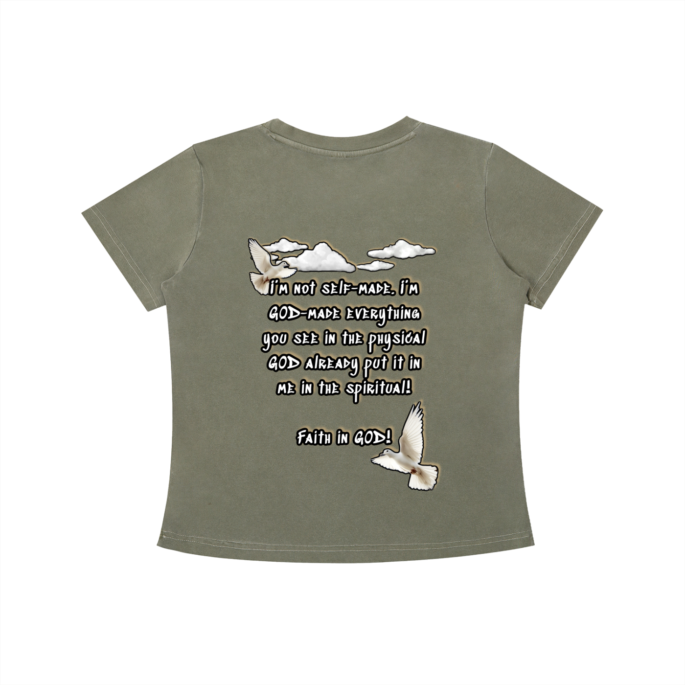 Women’s Faith in GOD Vintage Wash Slim Fit T-shirt