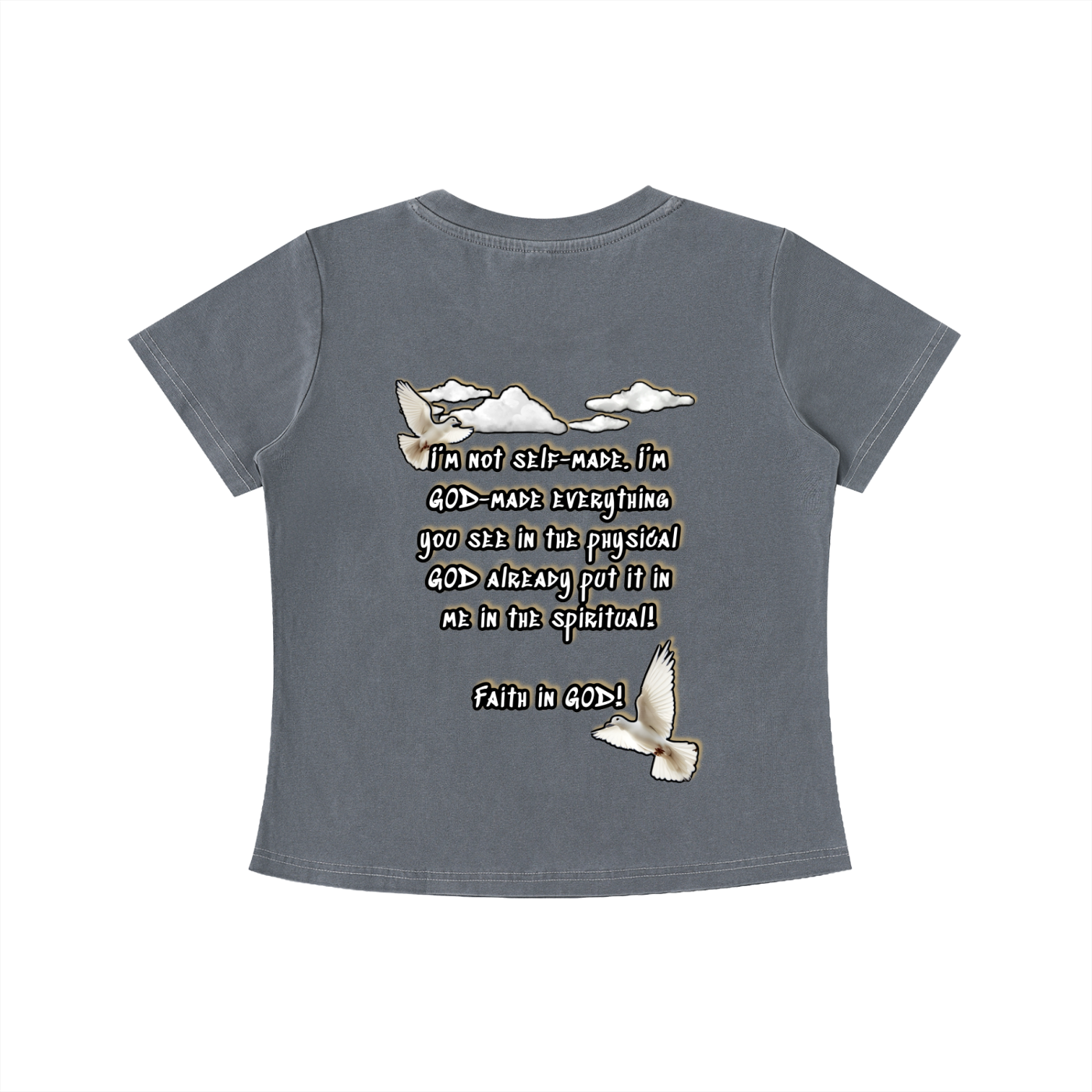 Women’s Faith in GOD Vintage Wash Slim Fit T-shirt