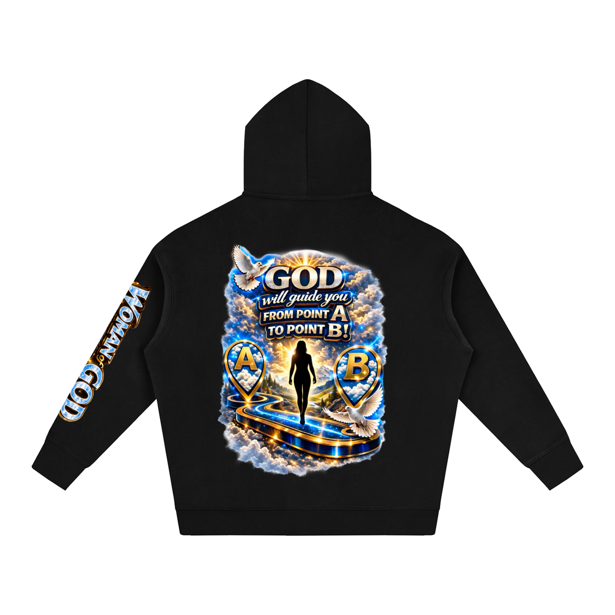 Woman of GOD Walk by Faith Oversize Fleeced Hoodie