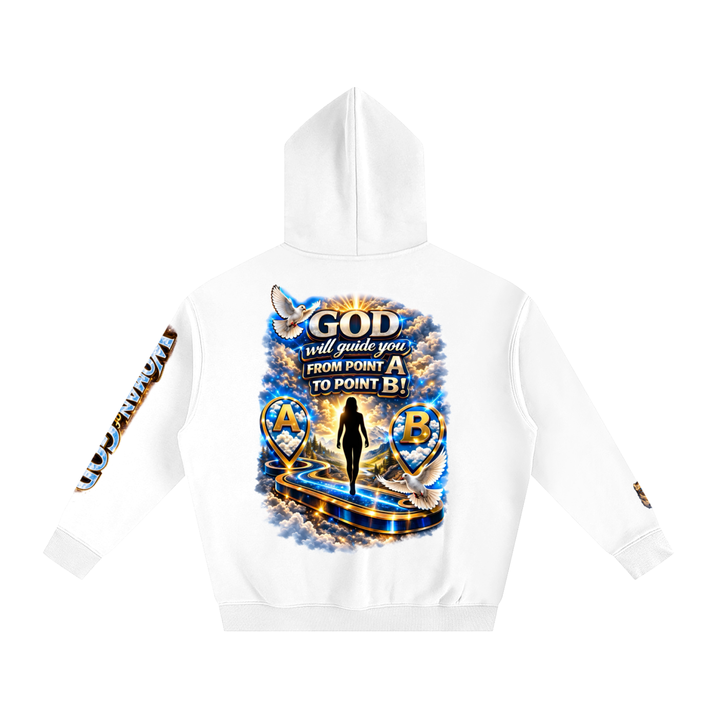 Woman of GOD Walk by Faith Oversize Fleeced Hoodie