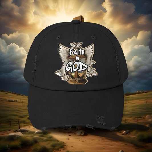 “Faith in GOD” Distressed Cap