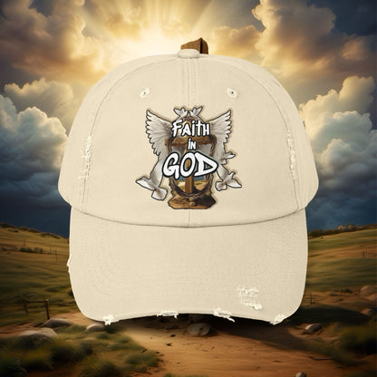 “Faith in GOD” Distressed Cap