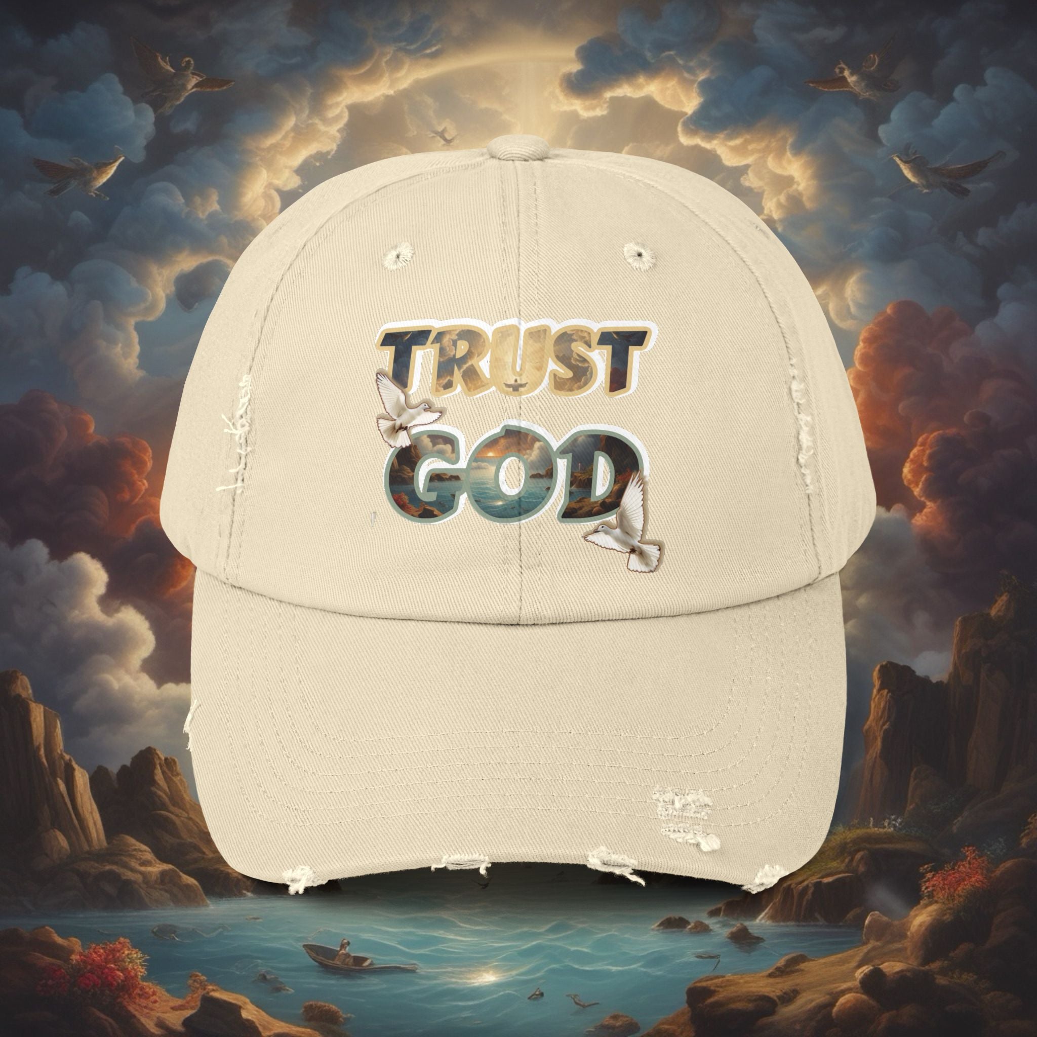 “TRUST GOD” Distressed Cap